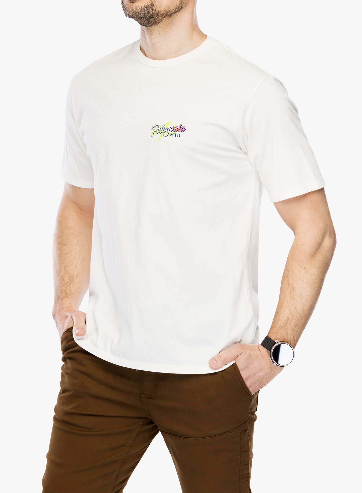 Pamučna majica Patagonia Trail Hound Organic T-Shirt - birch white