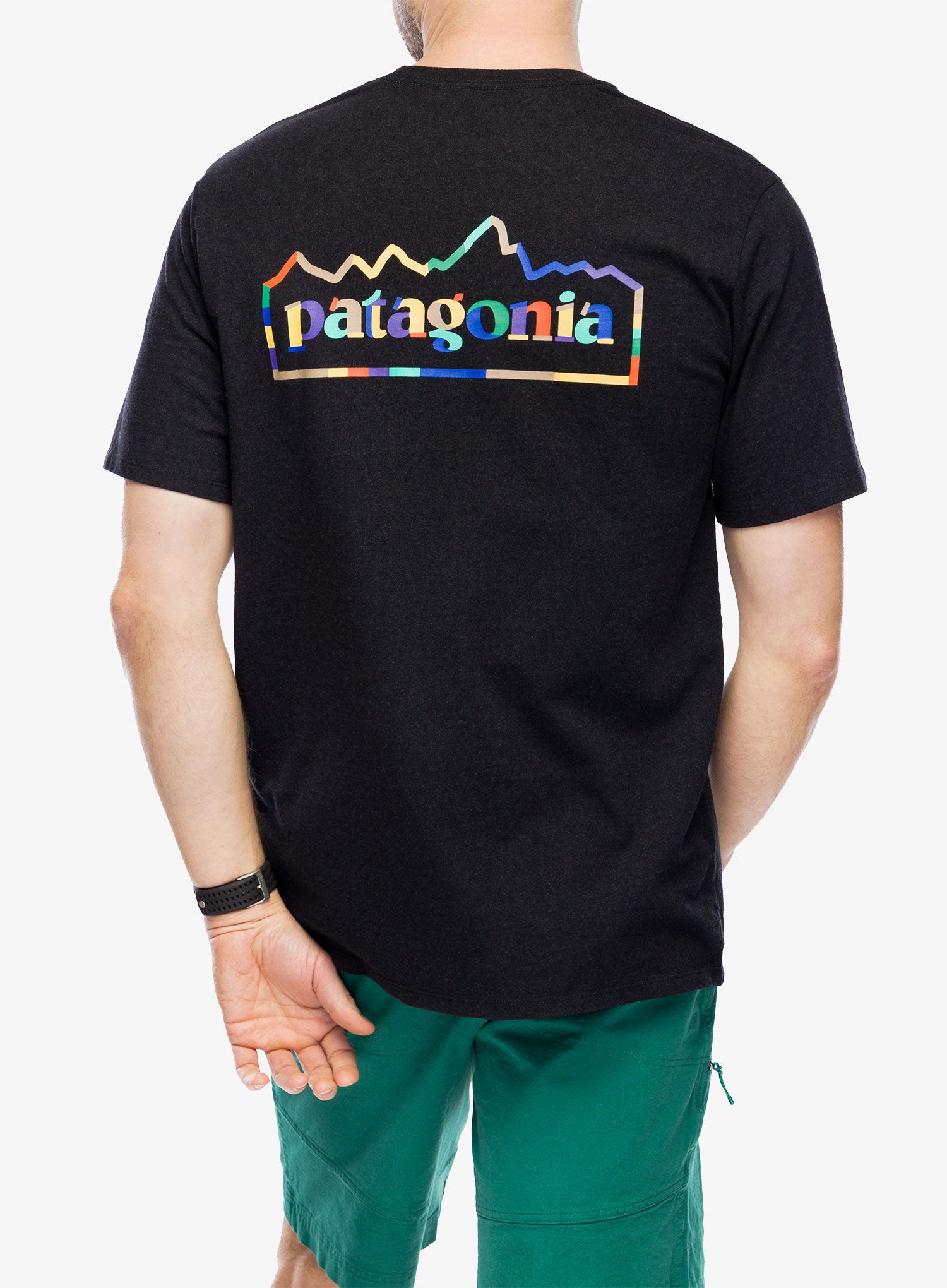 Majica s tiskom Patagonia Unity Fitz Responsibili-Tee - ink black