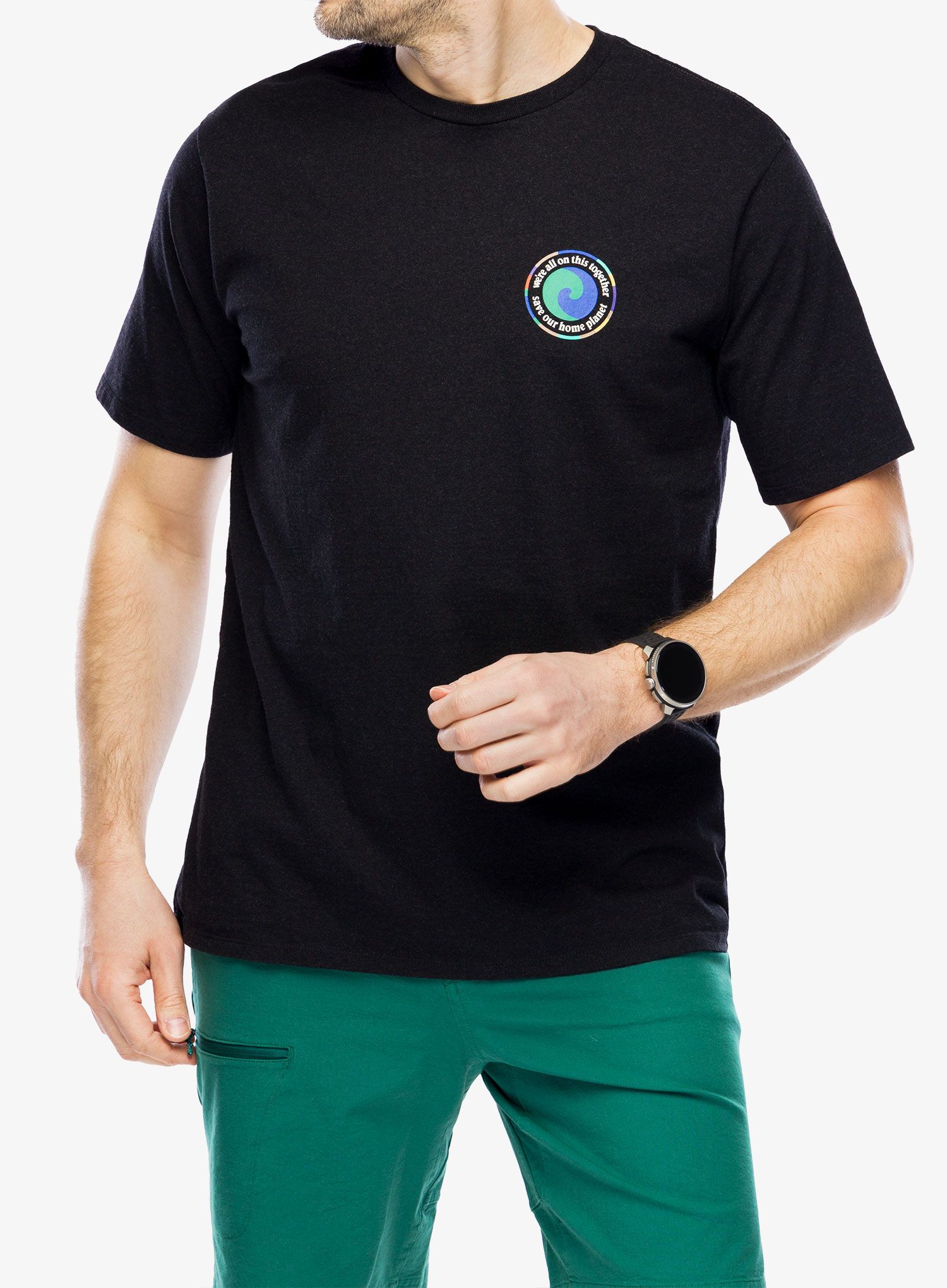 Majica s tiskom Patagonia Unity Fitz Responsibili-Tee - ink black