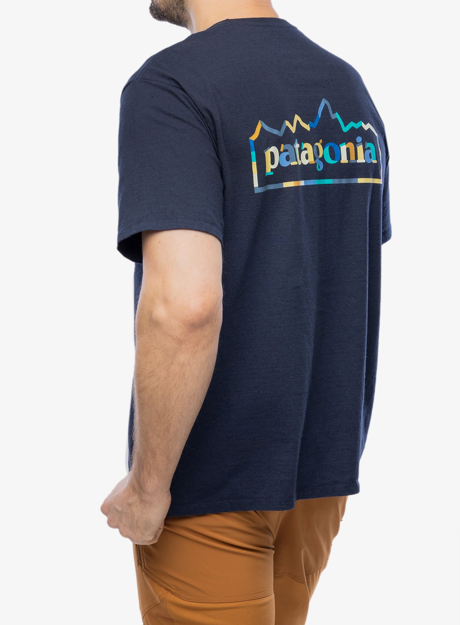 Majica s tiskom Patagonia Unity Fitz Responsibili-Tee - new navy