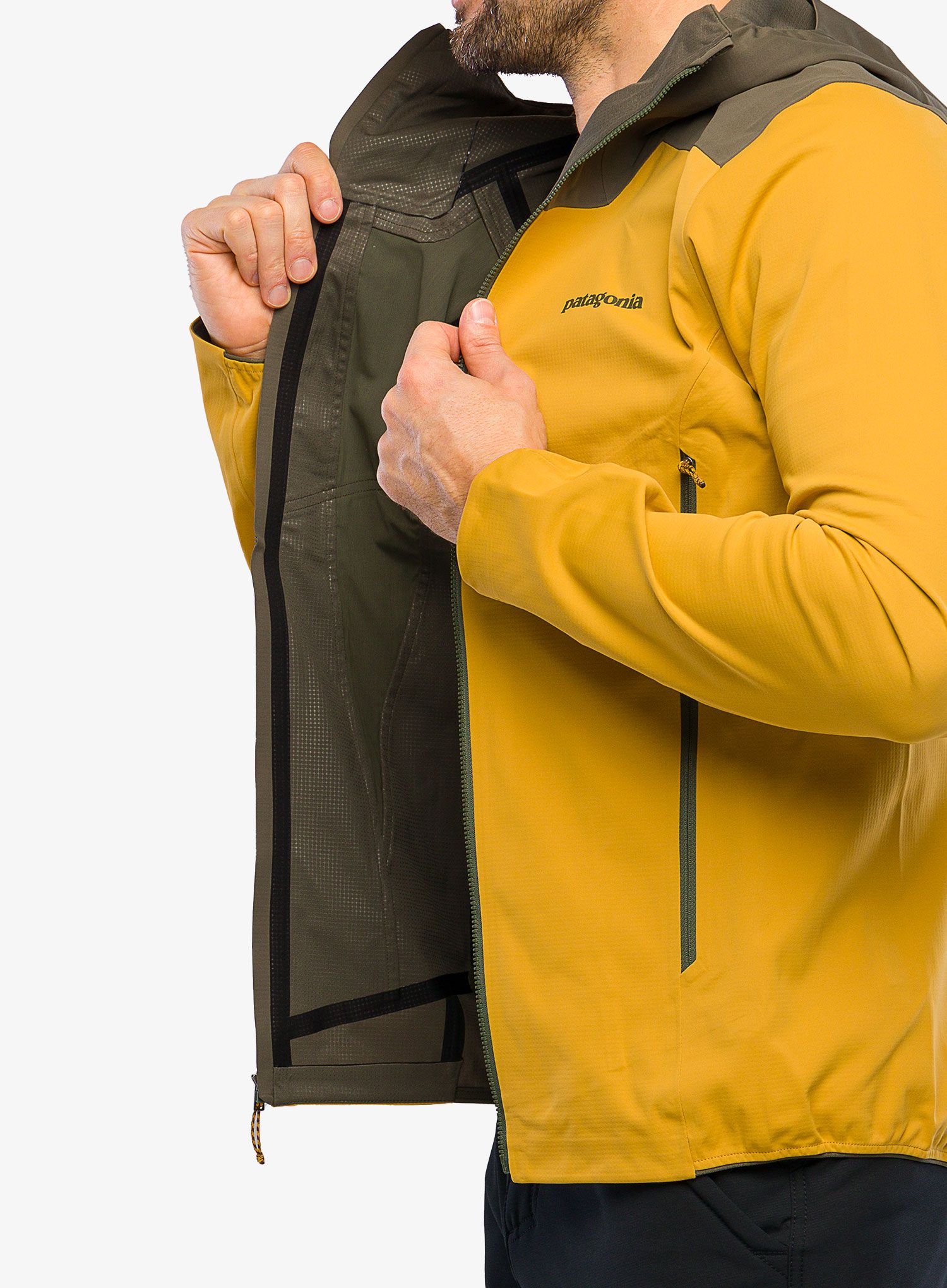 Jakna za turno skijanje Patagonia Upstride Jacket - cabin gold