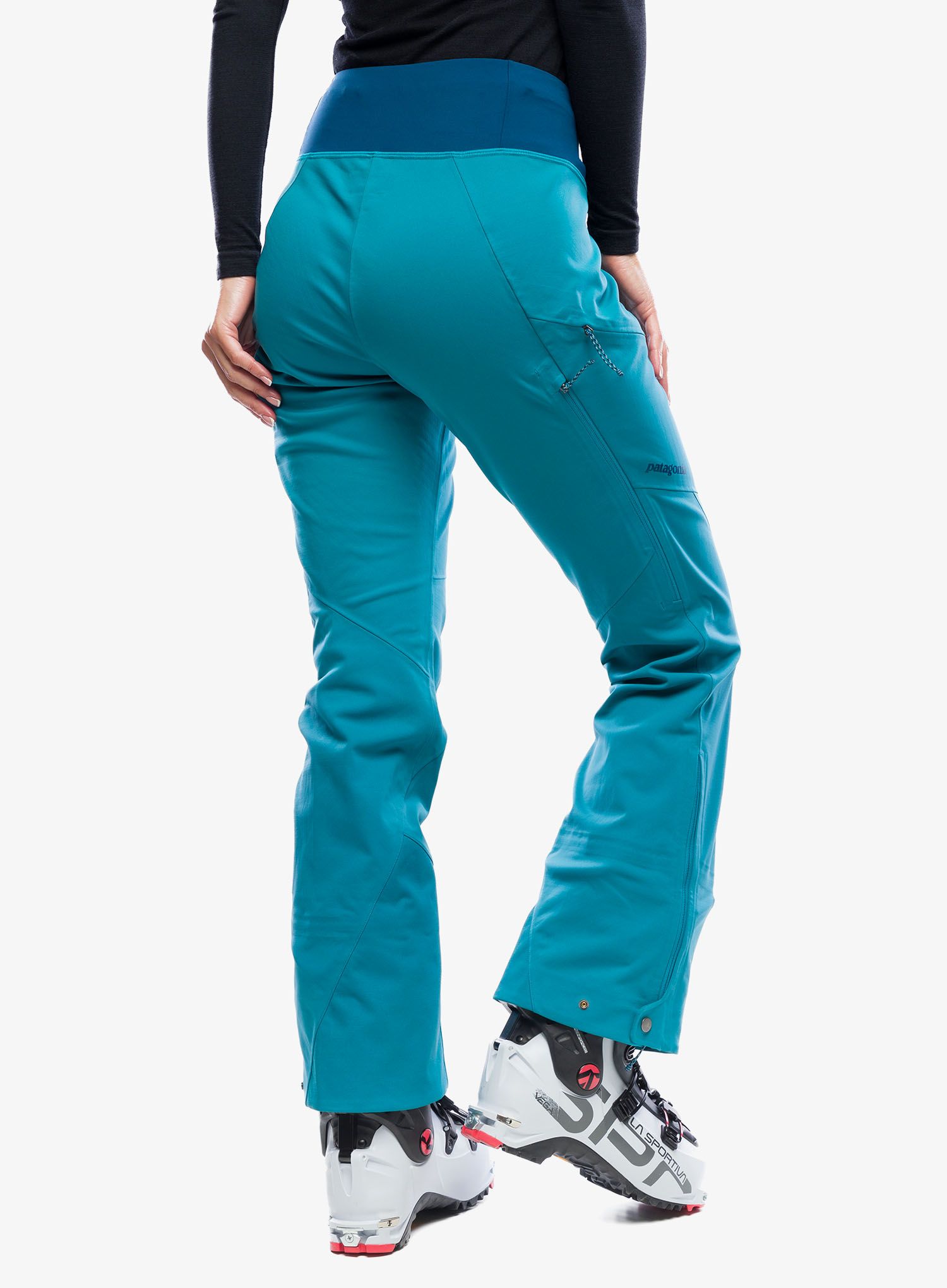 Ženske hlače za turno skijanje Patagonia Upstride Pants - belay blue