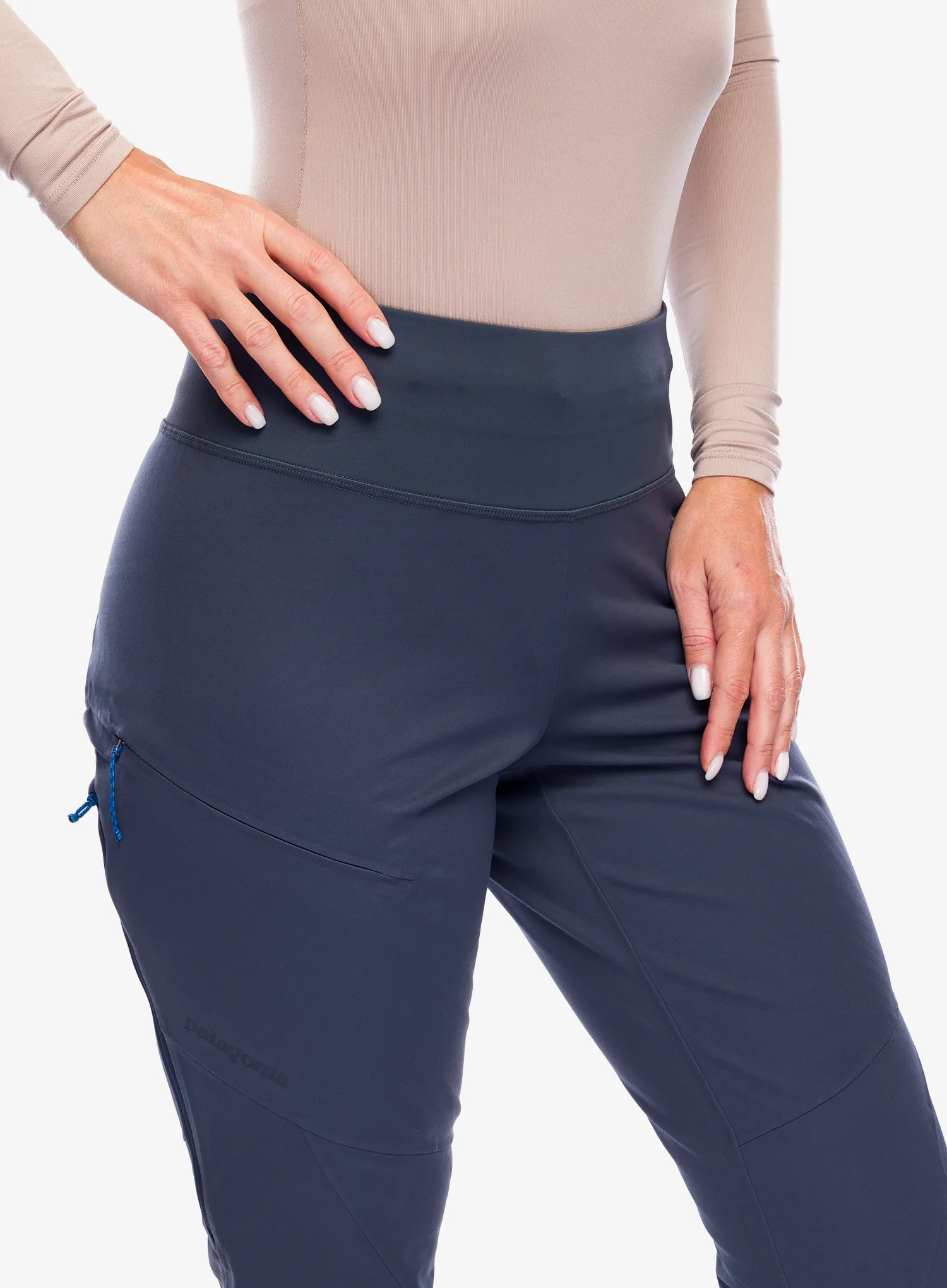 Ženske softshell hlače Patagonia Upstride Pants - smolder blue
