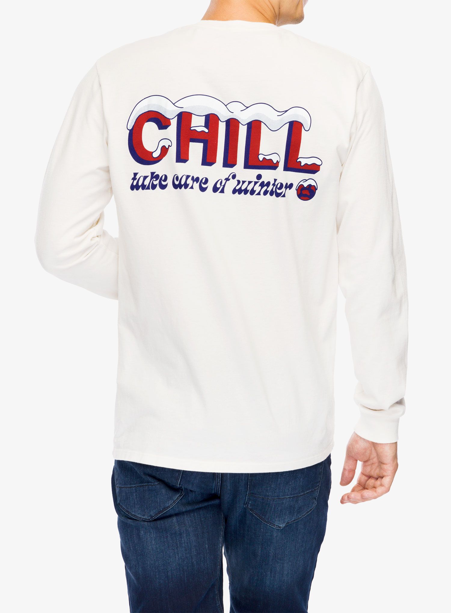 Dukserica Patagonia  L/S Chill Responsibili-Tee - birch white
