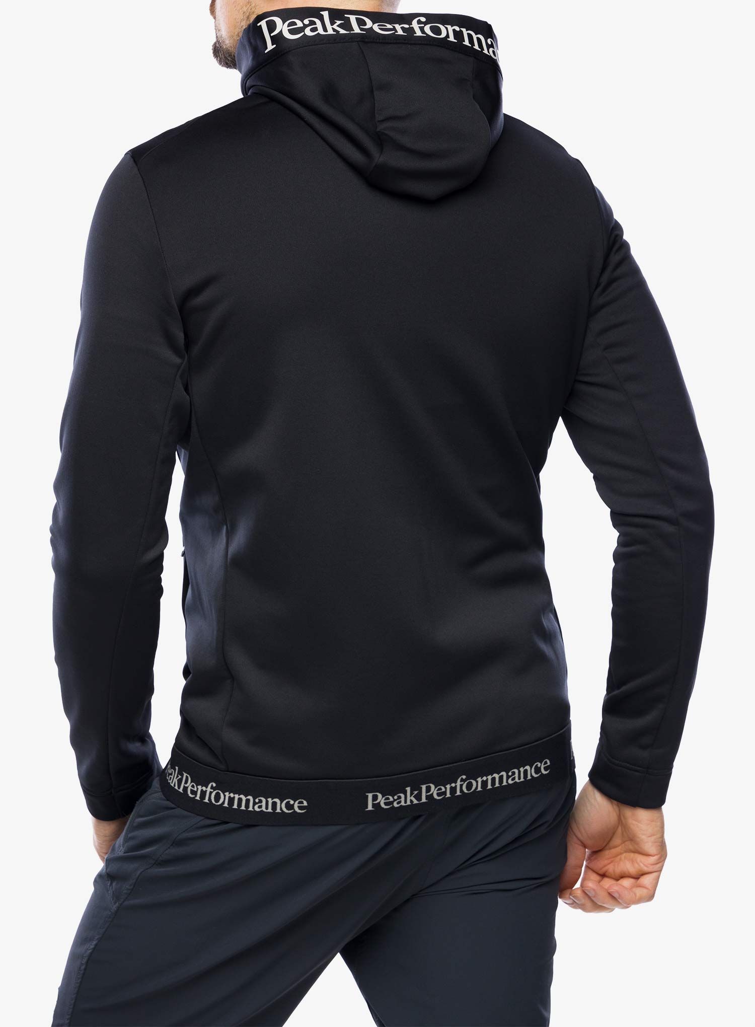 Majica s kapuljačom Peak Perfomance Rider Tech Zip Hood - black