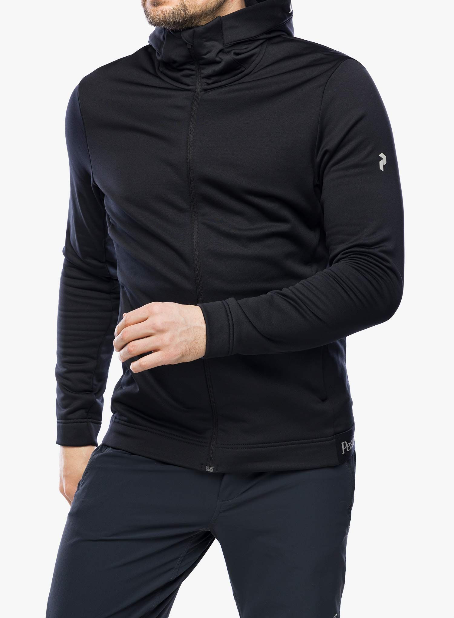 Majica s kapuljačom Peak Perfomance Rider Tech Zip Hood - black