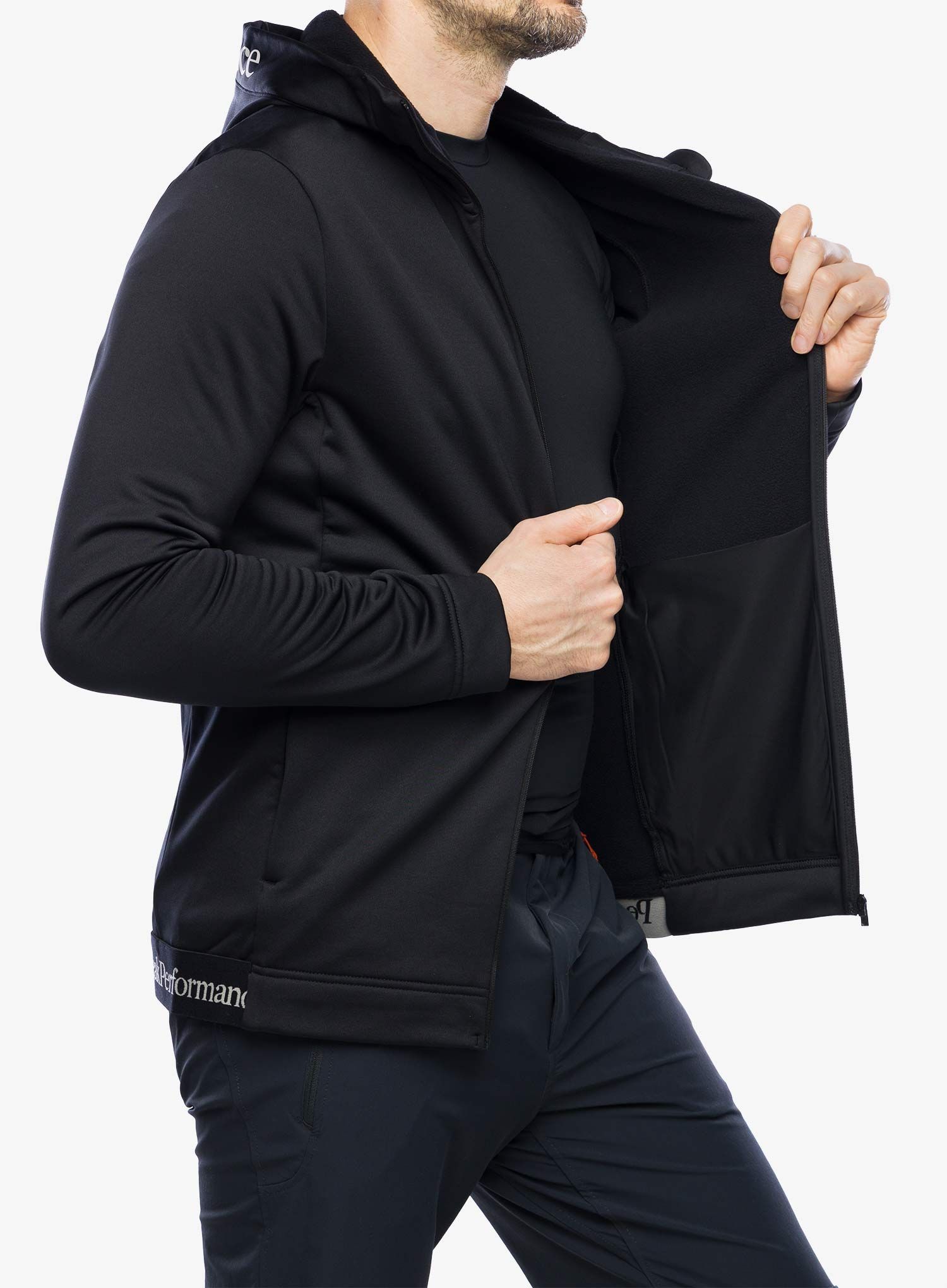Majica s kapuljačom Peak Perfomance Rider Tech Zip Hood - black