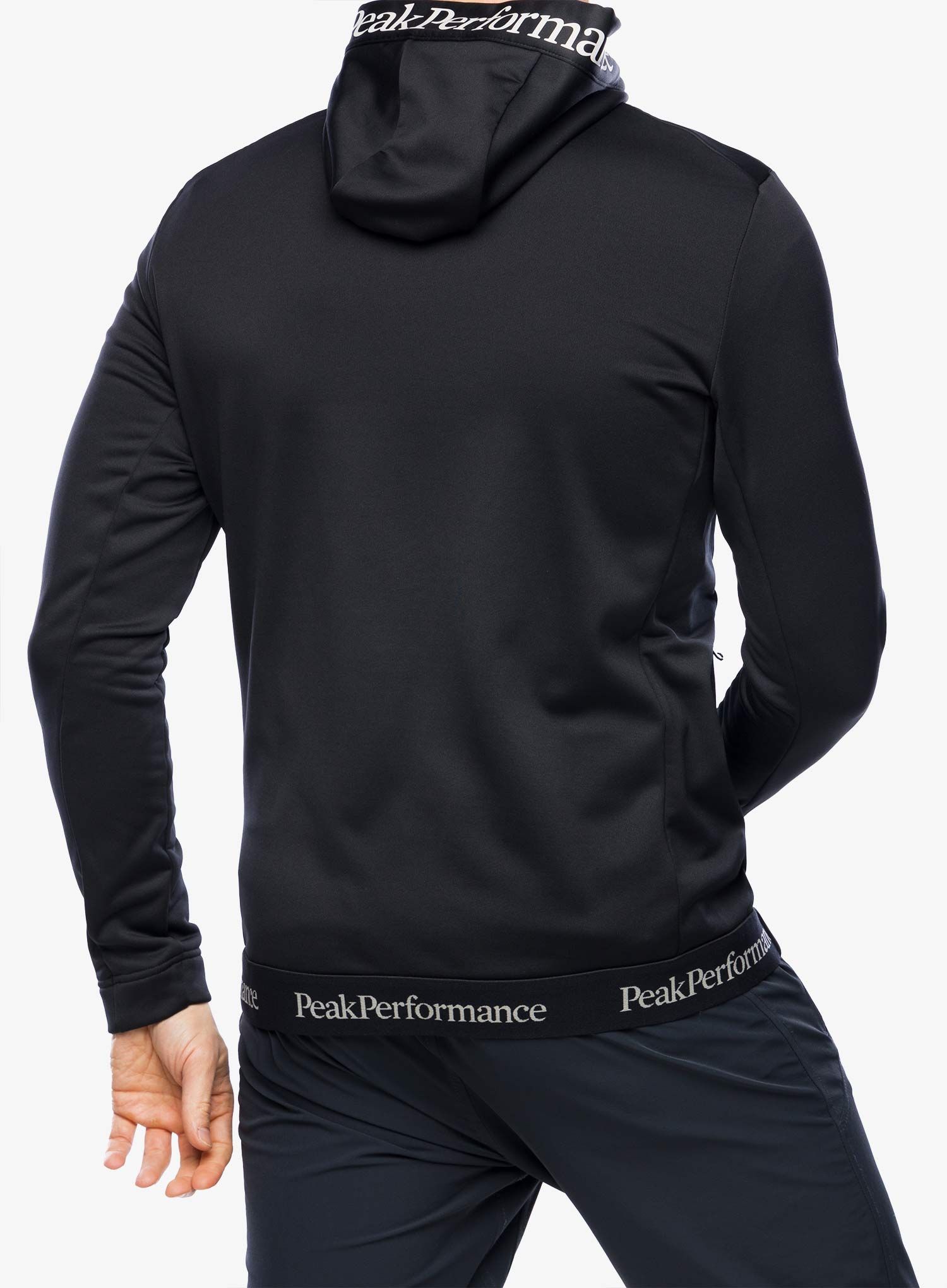 Majica s kapuljačom Peak Perfomance Rider Tech Zip Hood - black