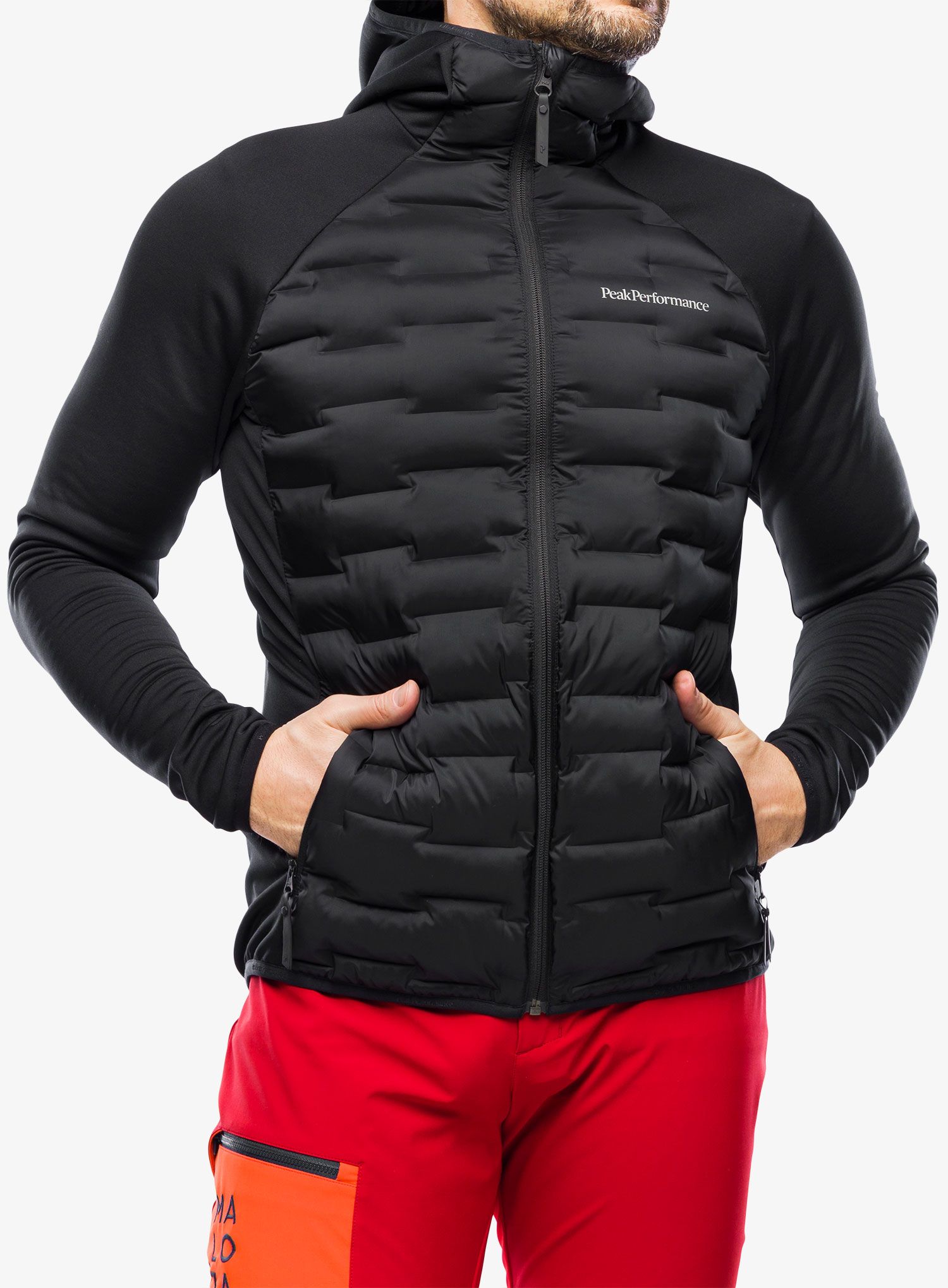 Hibridna jakna Peak Performance Argon Hybrid Hood - black