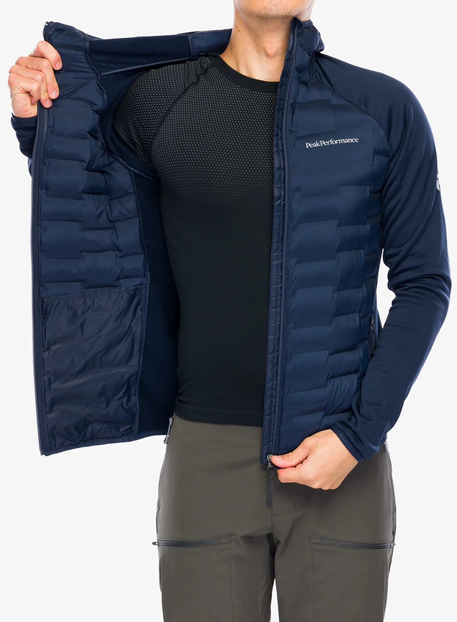 Jakna Peak Performance Argon Hybrid Hood - blue shadow
