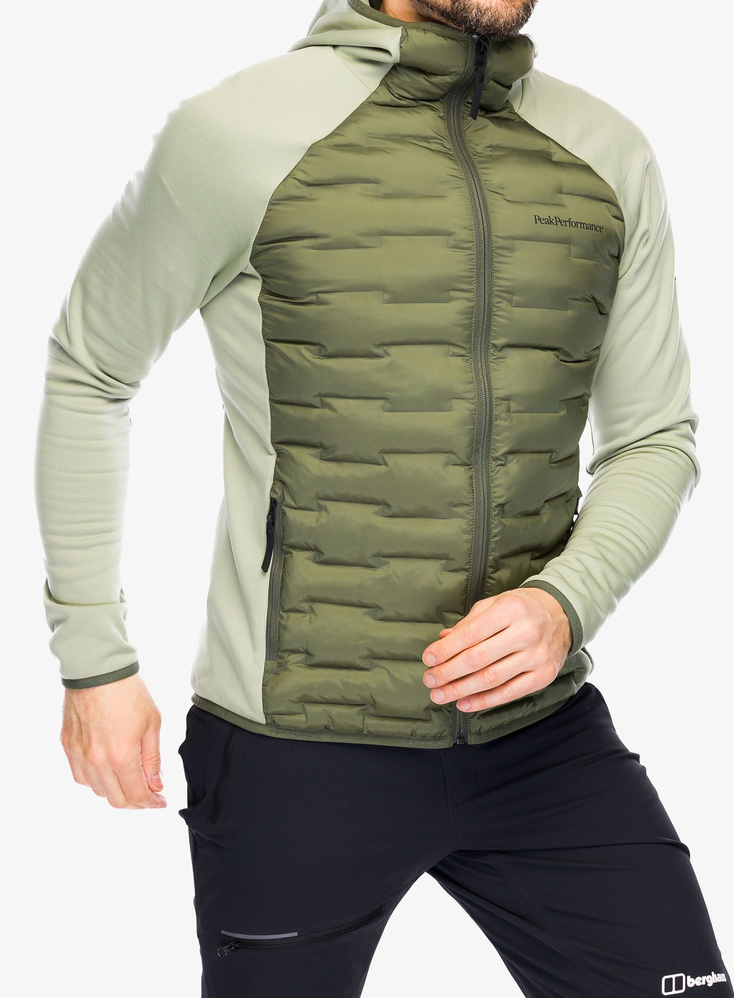 Jakna Peak Performance Argon Hybrid Hood - pine needle