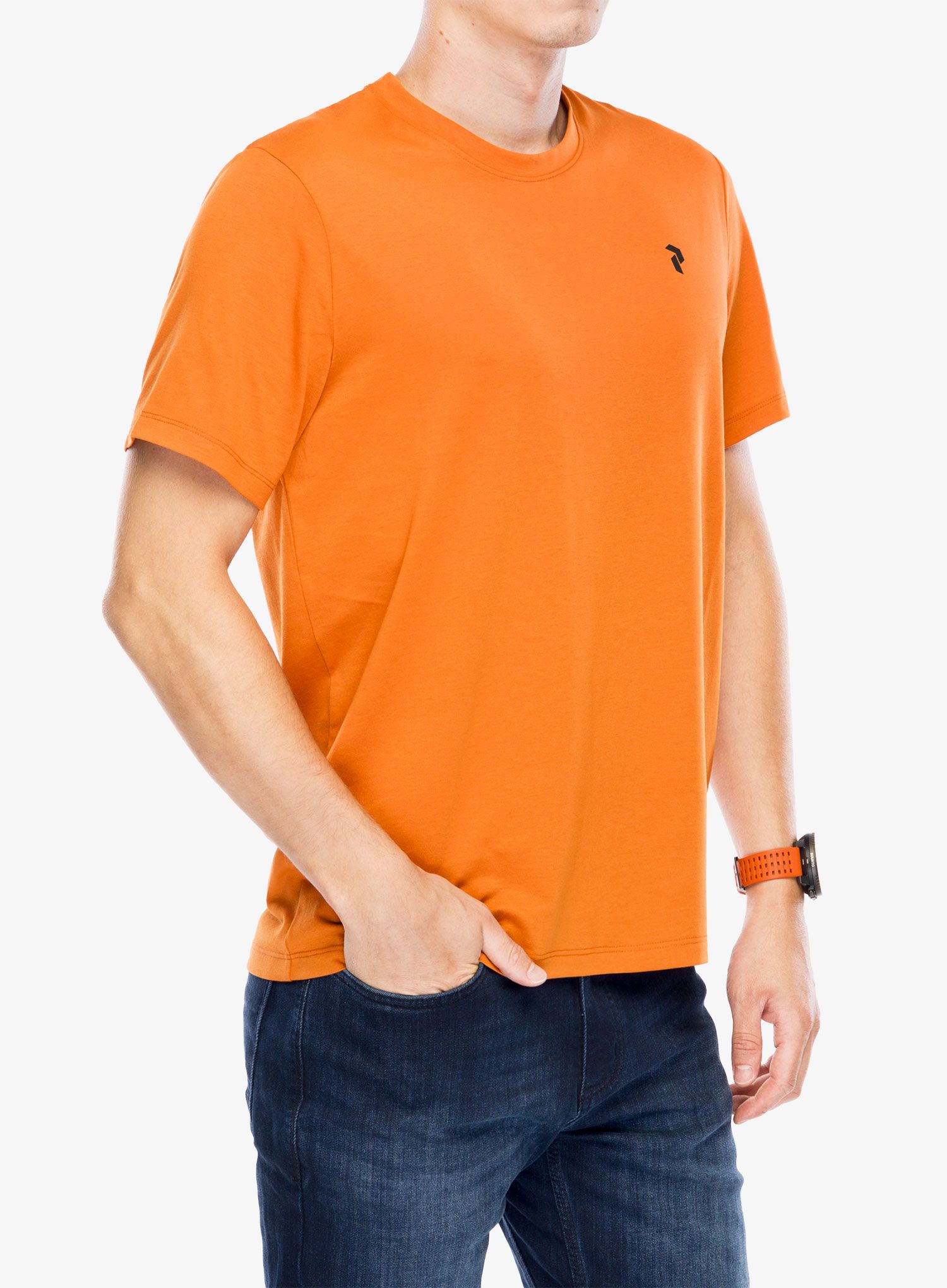 Brzosušeća majica Peak Performance Explore Graphic Tee - gold flame