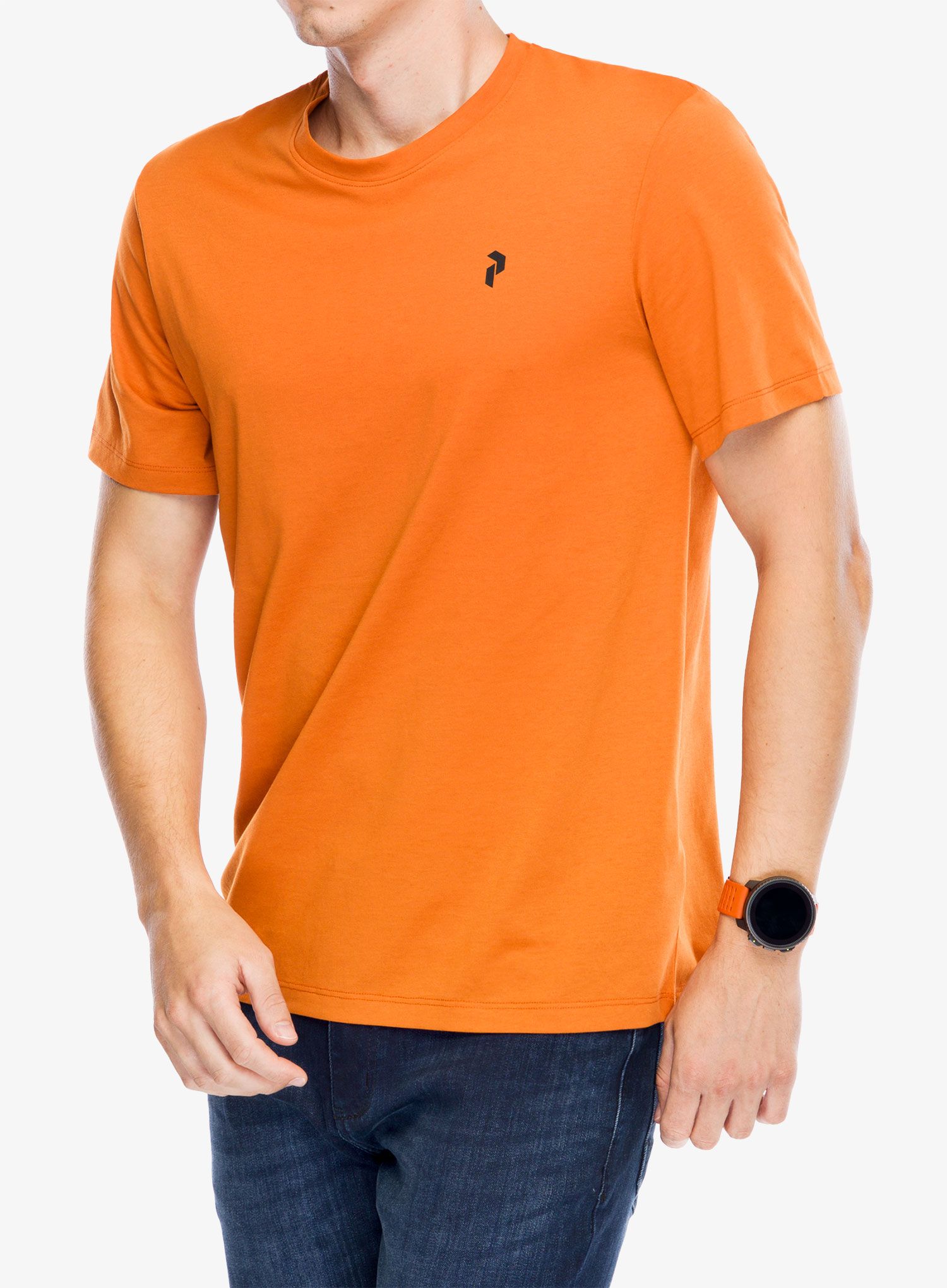 Brzosušeća majica Peak Performance Explore Graphic Tee - gold flame