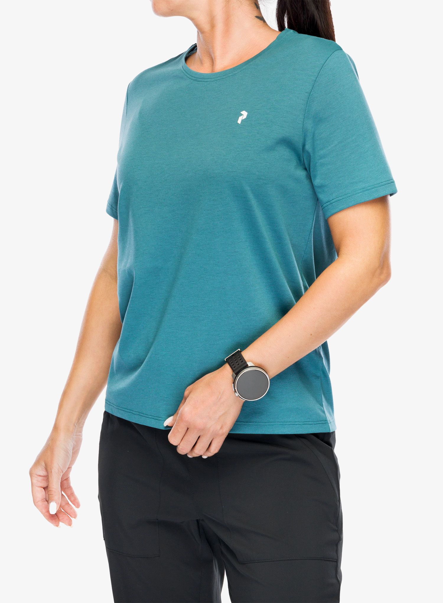Ženska brzosušeća majica Peak Performance Explore Graphic Tee - hydro fresh