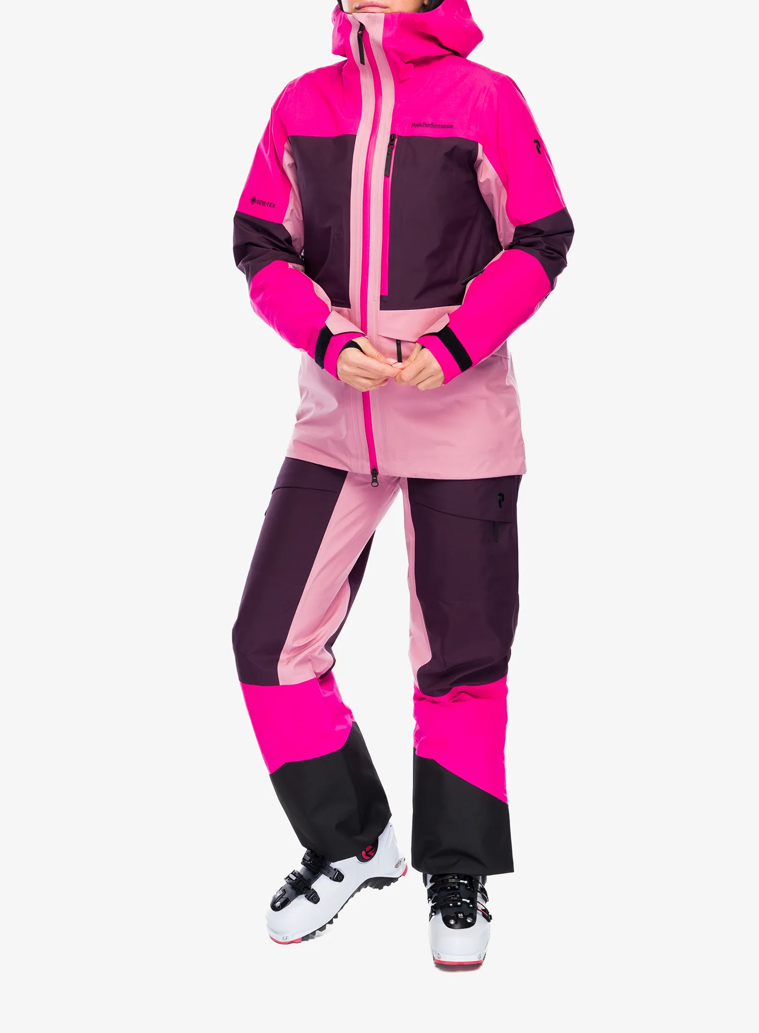 Ženska skijaška jakna Peak Performance Gravity GORE-TEX 3L Jacket - beetroot/purple/bitter root