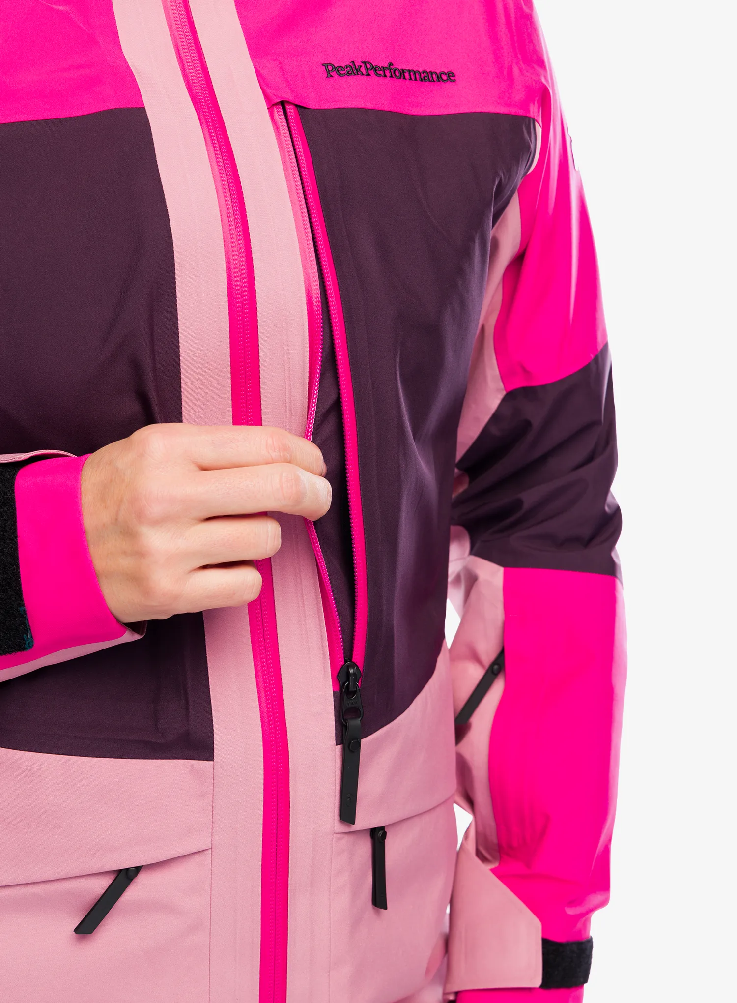 Ženska skijaška jakna Peak Performance Gravity GORE-TEX 3L Jacket - beetroot/purple/bitter root