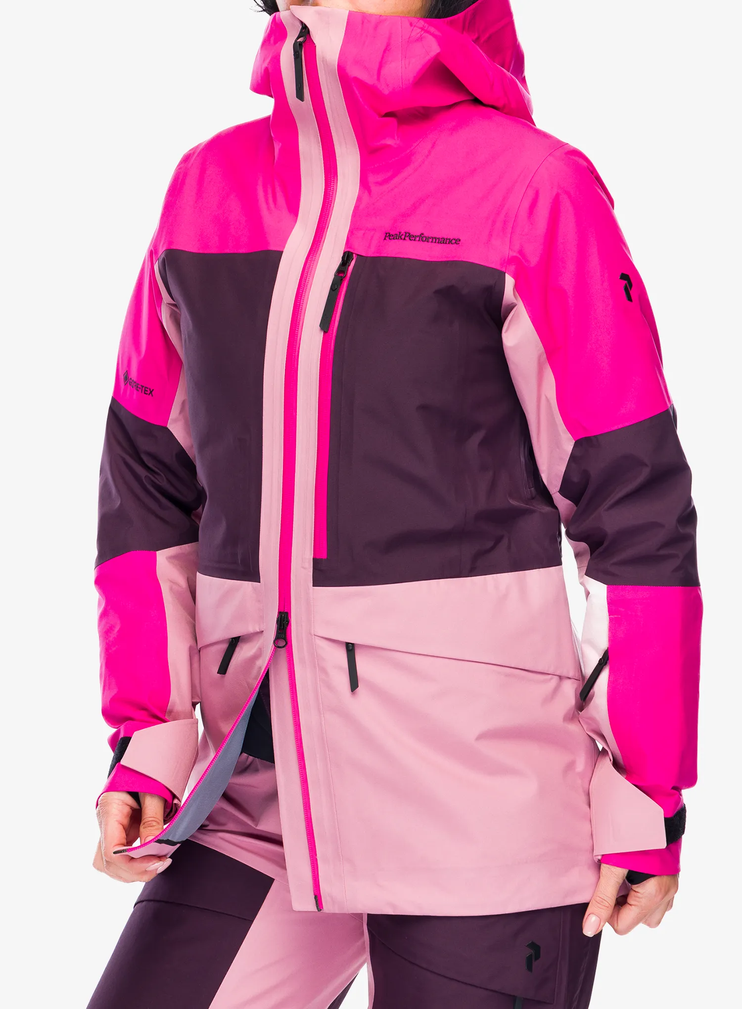 Ženska skijaška jakna Peak Performance Gravity GORE-TEX 3L Jacket - beetroot/purple/bitter root