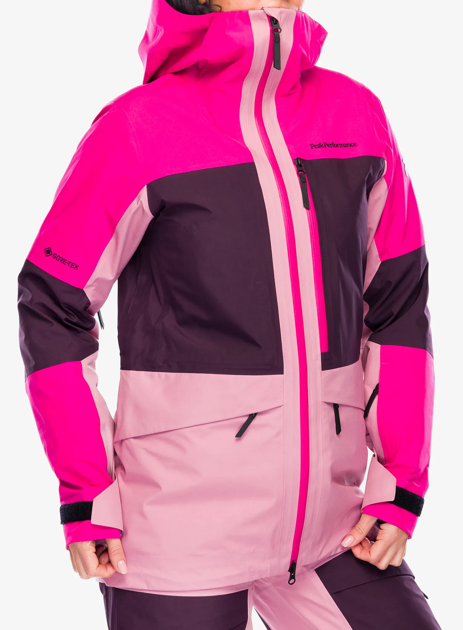 Ženska skijaška jakna Peak Performance Gravity GORE-TEX 3L Jacket - beetroot/purple/bitter root