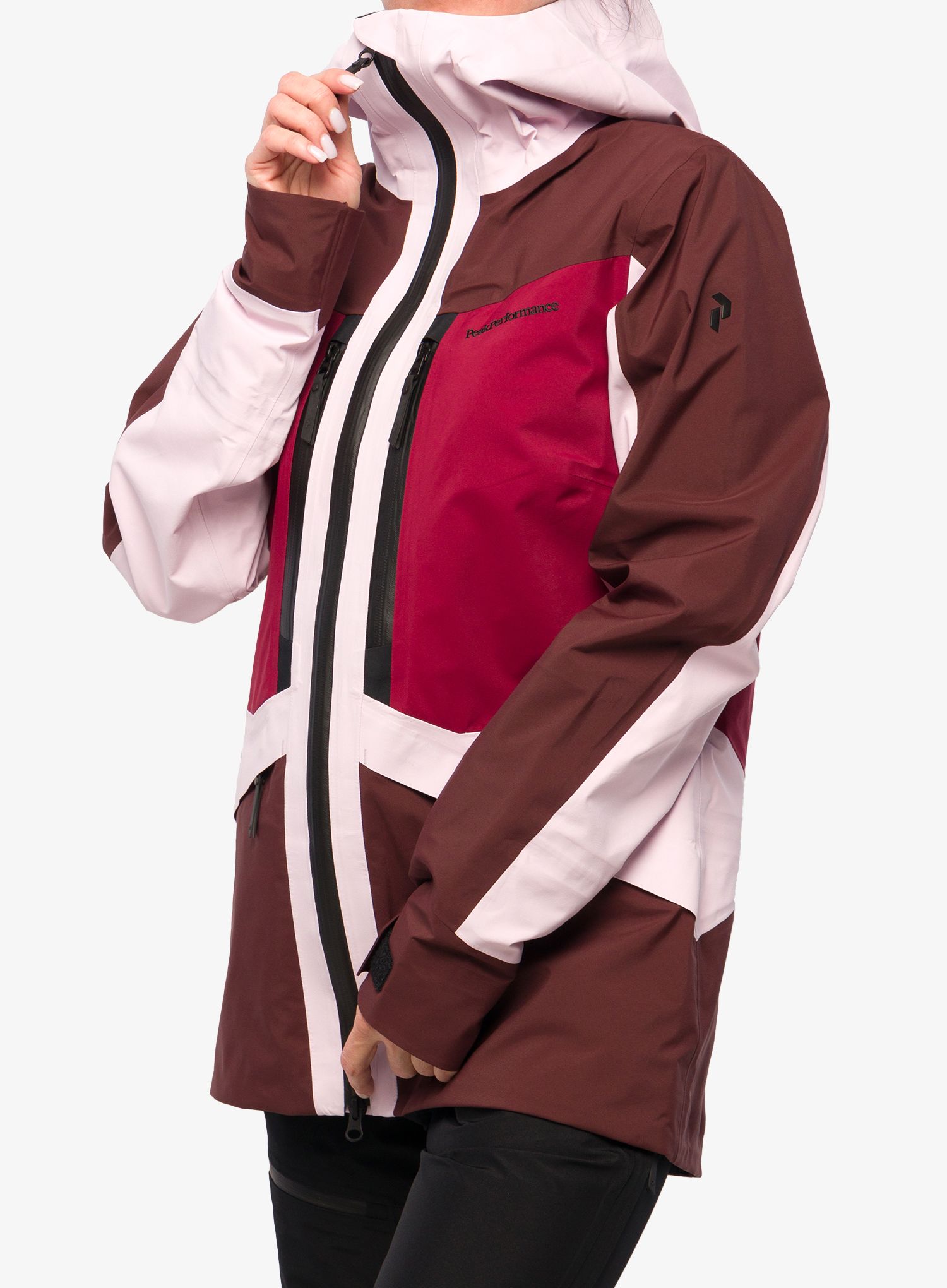 Ženska jakna Peak Performance Gravity Gore-Tex Jacket - cold blush/sapote/rogue red