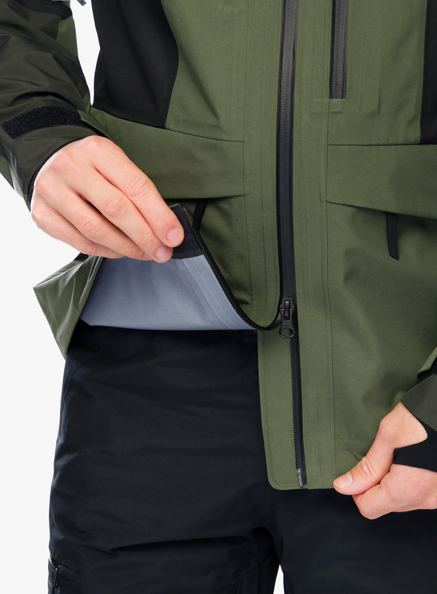 Skijaška jakna Peak Performance Gravity GORE-TEX 3L Jacket - olive extreme/black/pine