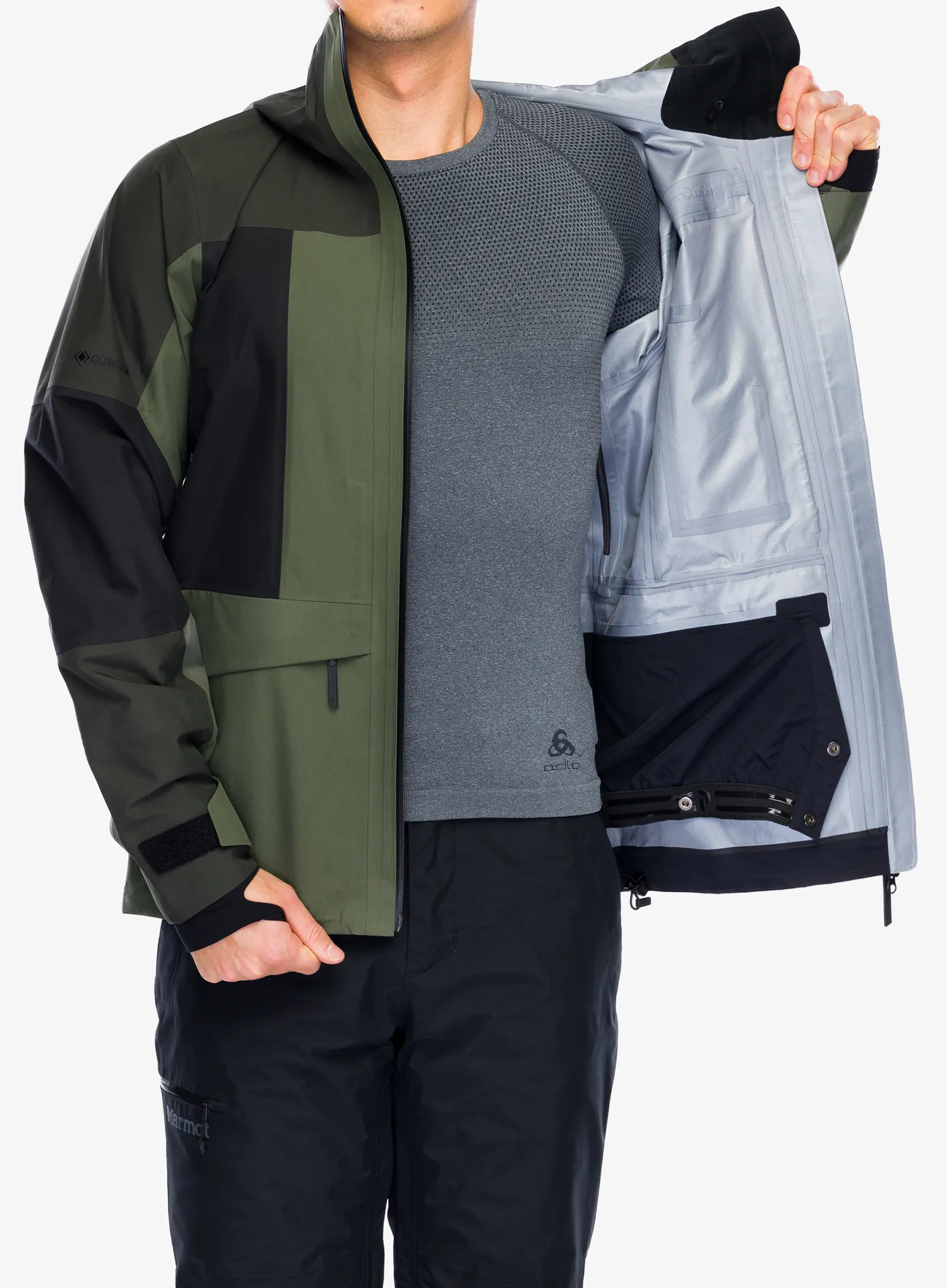 Skijaška jakna Peak Performance Gravity GORE-TEX 3L Jacket - olive extreme/black/pine