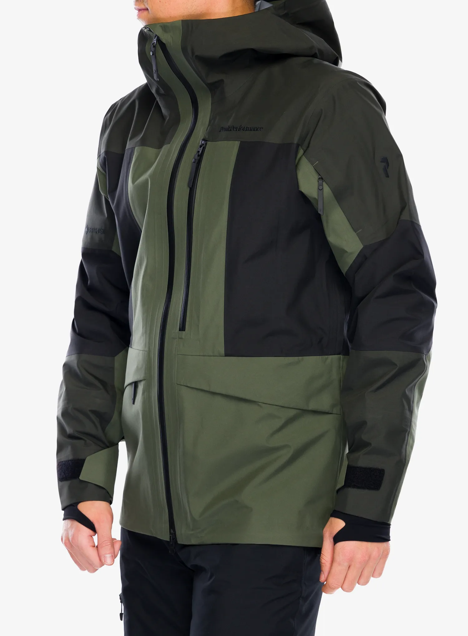 Skijaška jakna Peak Performance Gravity GORE-TEX 3L Jacket - olive extreme/black/pine