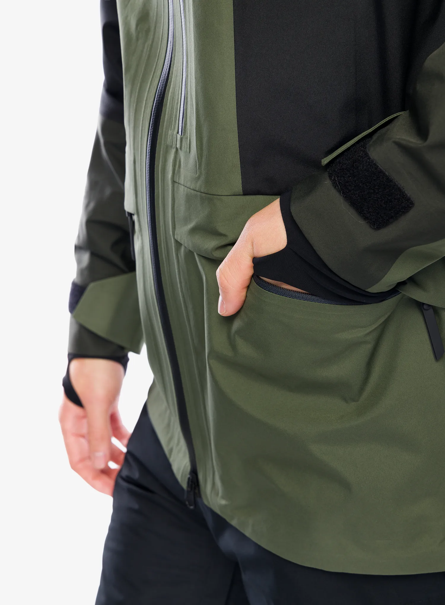 Skijaška jakna Peak Performance Gravity GORE-TEX 3L Jacket - olive extreme/black/pine