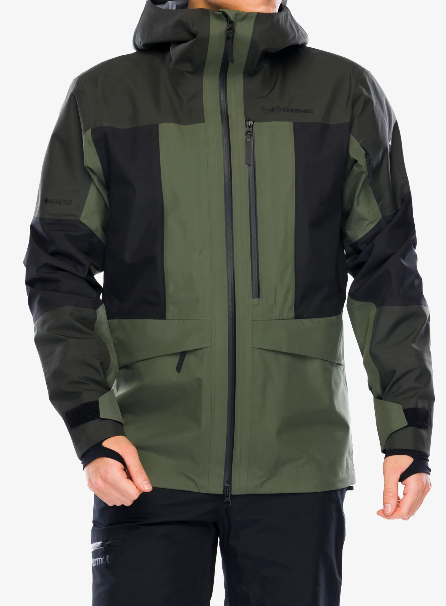 Skijaška jakna Peak Performance Gravity GORE-TEX 3L Jacket - olive extreme/black/pine