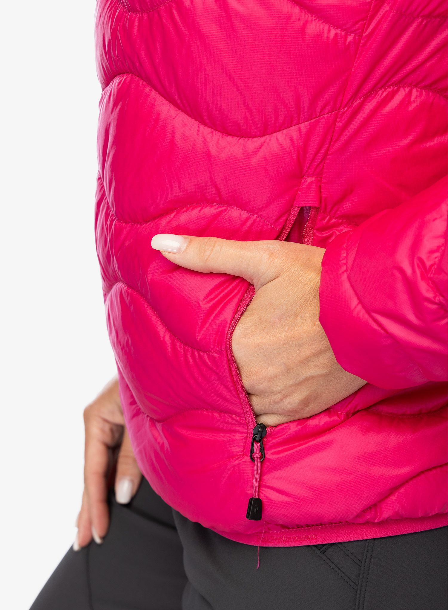 Ženska perjana jakna Peak Performance Helium Down Hood Jacket - beetroot purple