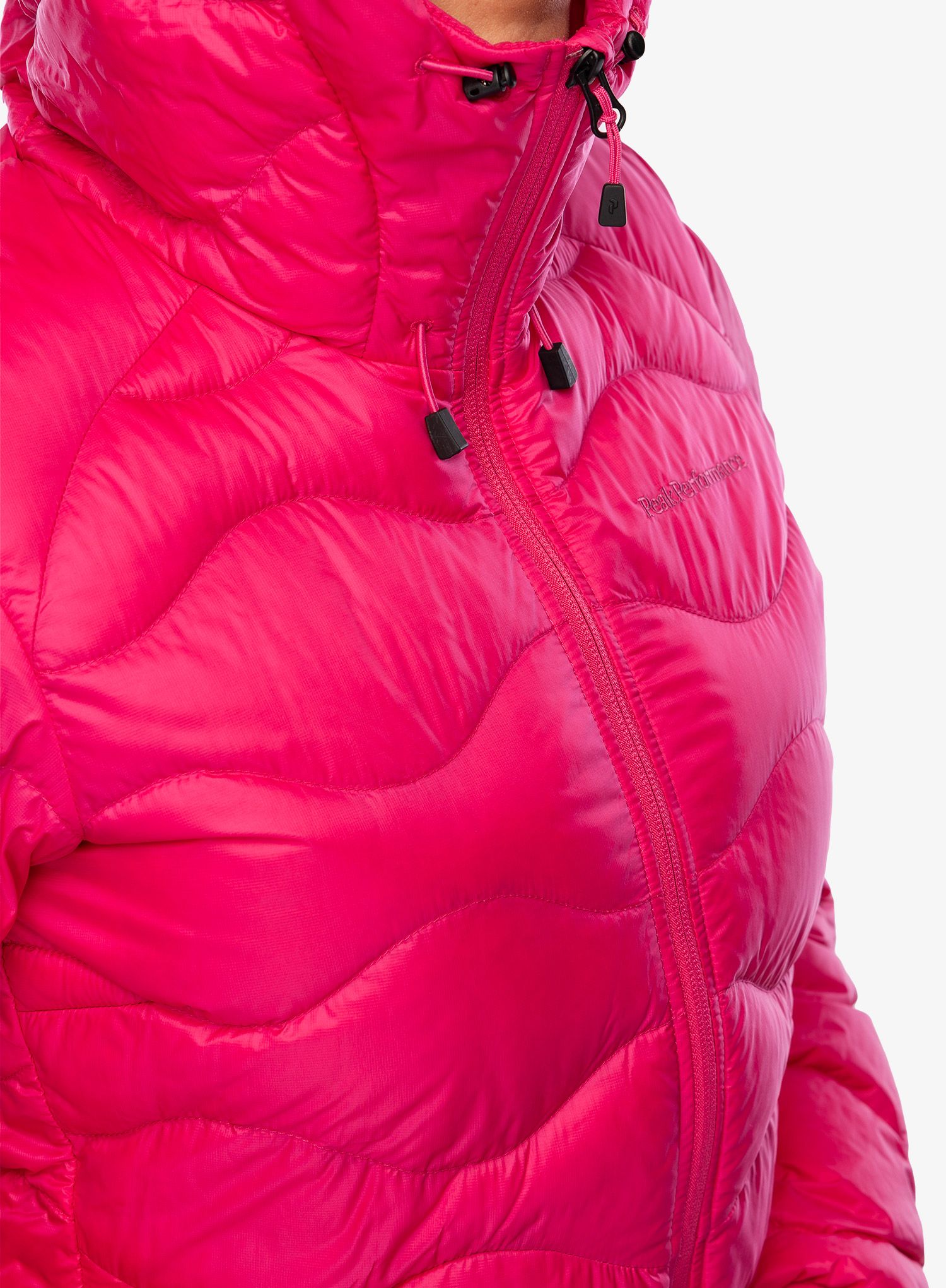 Ženska perjana jakna Peak Performance Helium Down Hood Jacket - beetroot purple