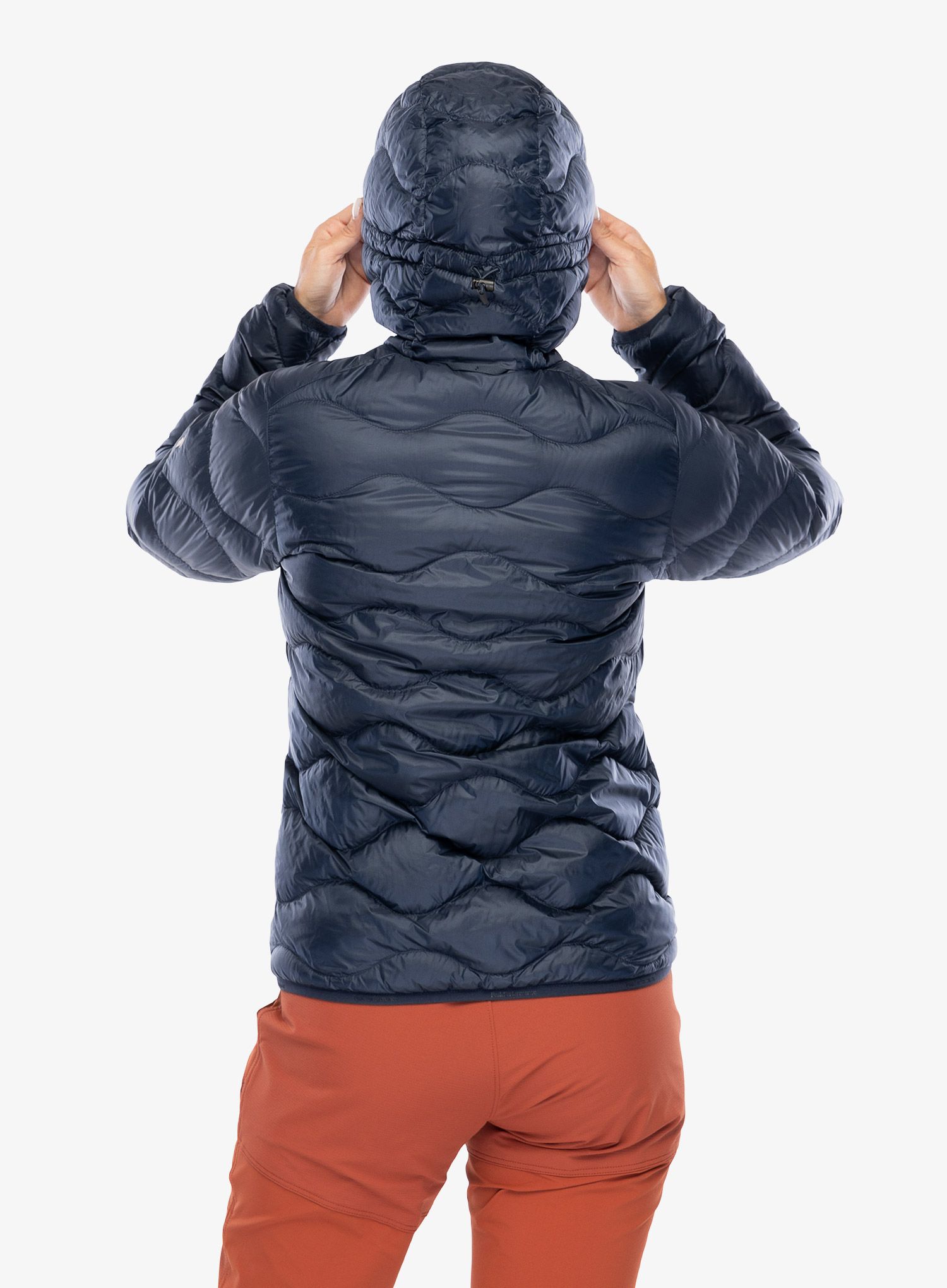 Ženska perjana jakna Peak Performance Helium Down Hood Jacket - blue shadow/shadow