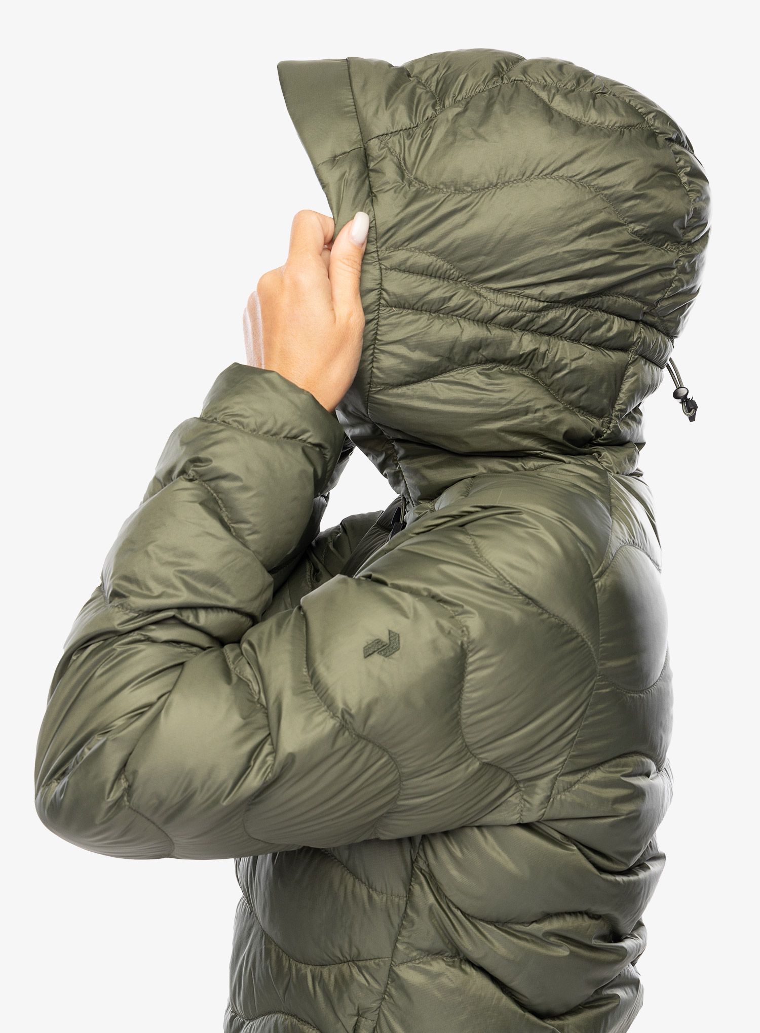 Ženska perjana jakna Peak Performance Helium Down Hood Jacket - pine needle
