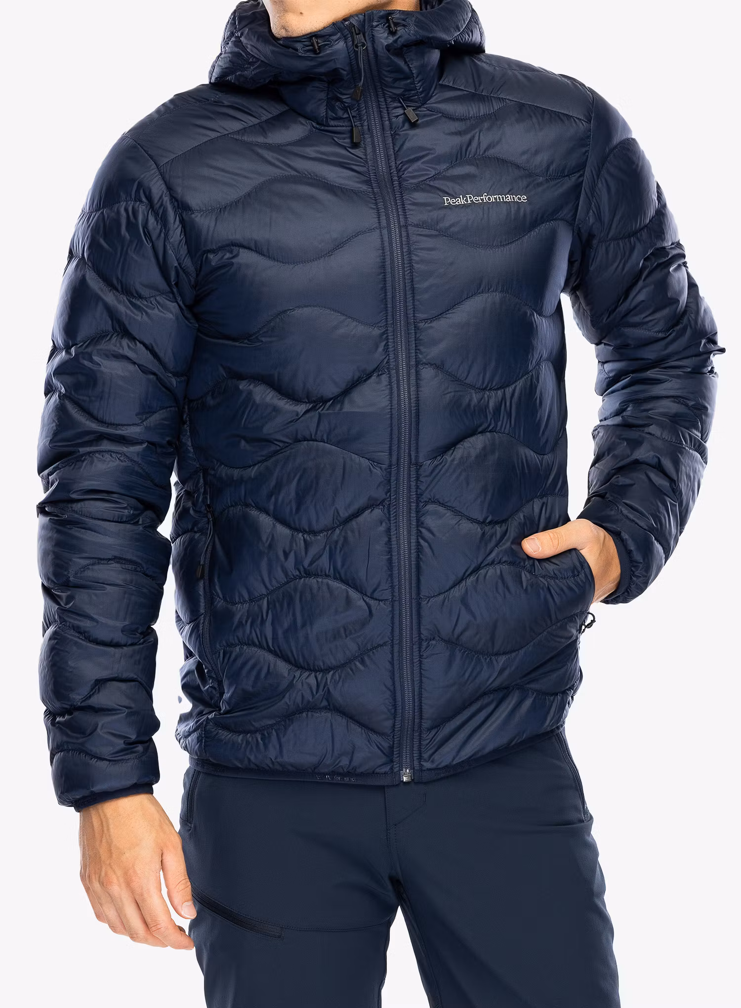 Pernata jakna Peak Performance Helium Down Hood Jacket - blue shadow