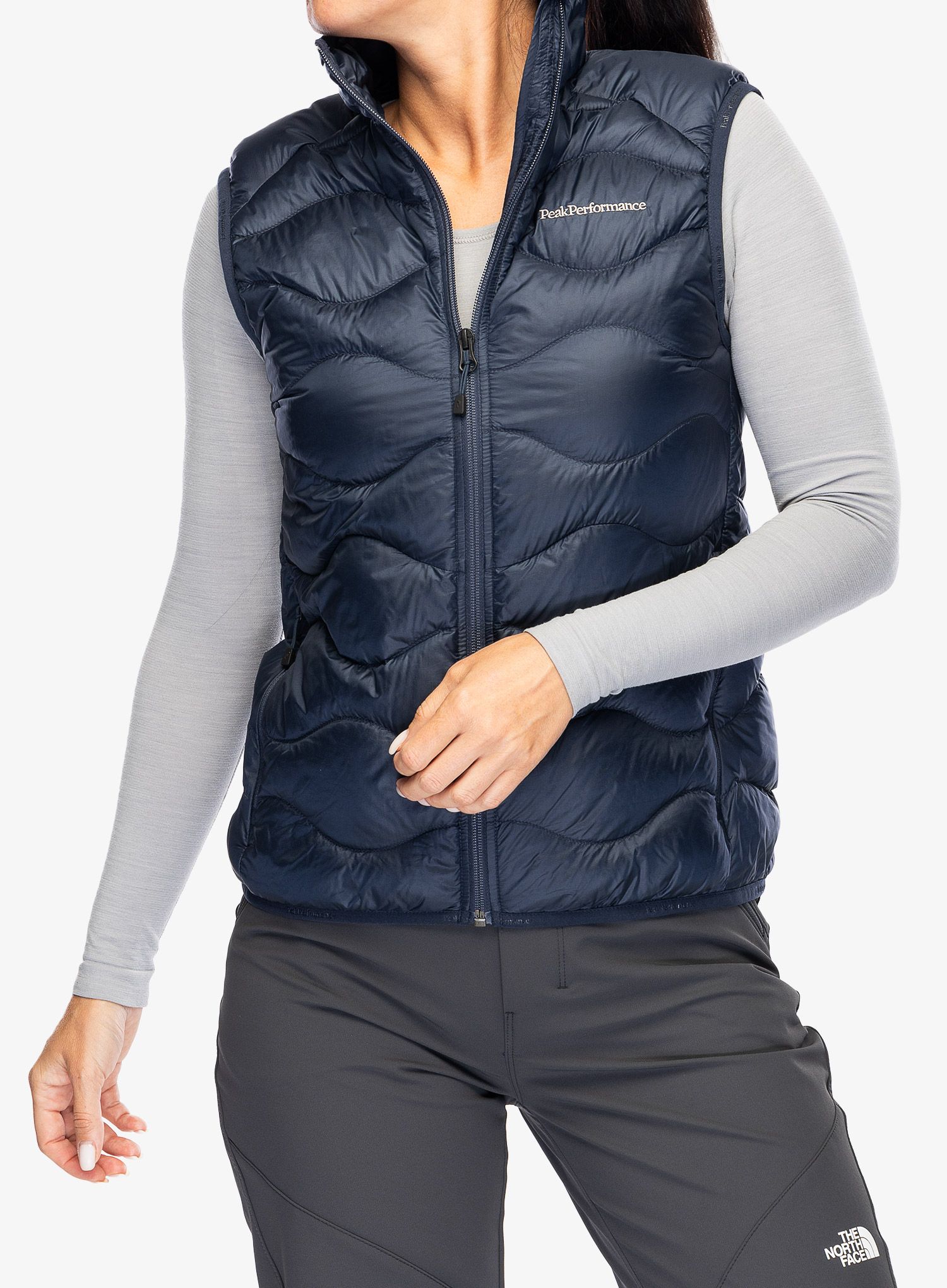 Ženski perjani prsluk Peak Performance Helium Down Vest - blue shadow/shadow