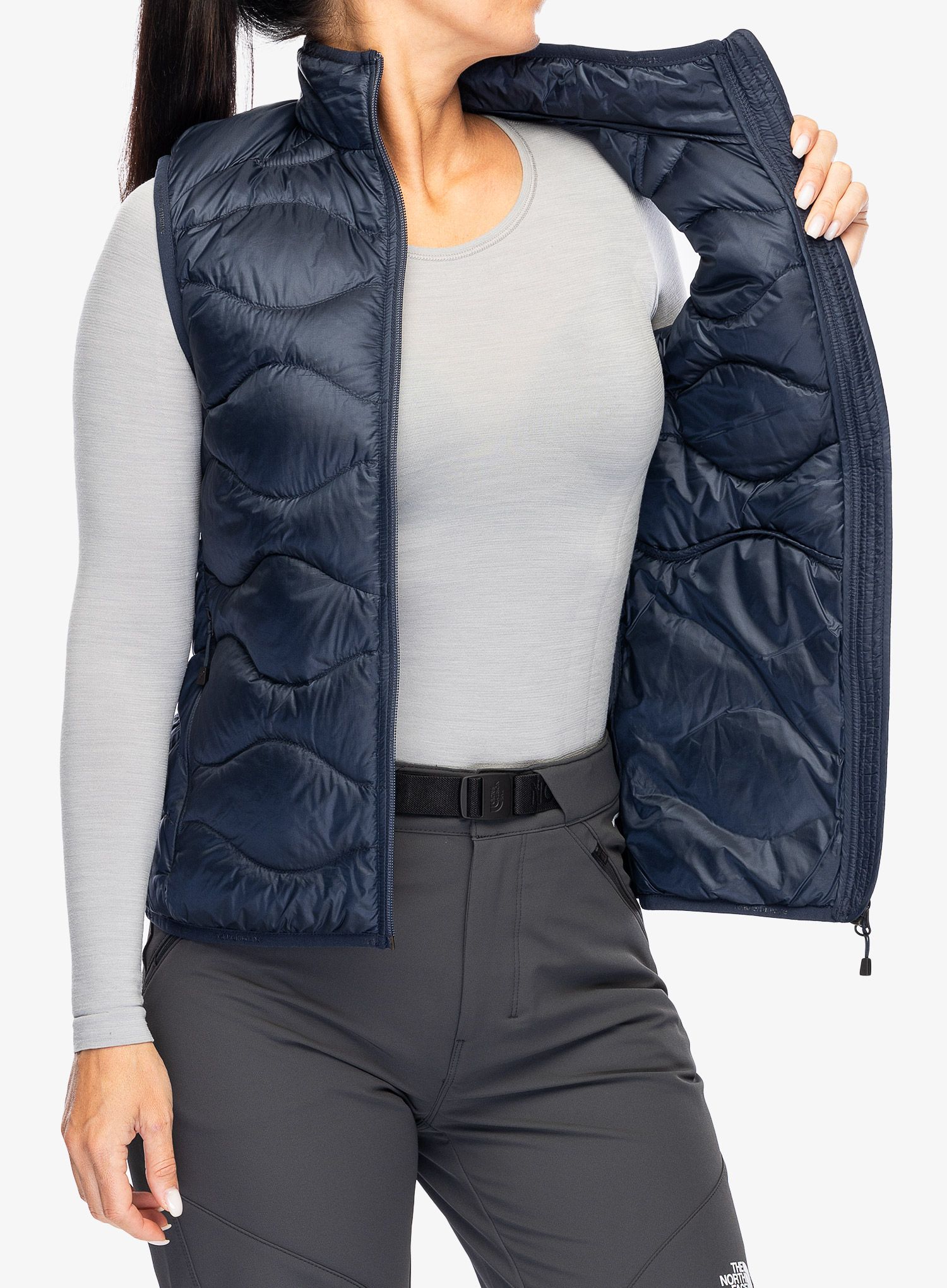 Ženski perjani prsluk Peak Performance Helium Down Vest - blue shadow/shadow