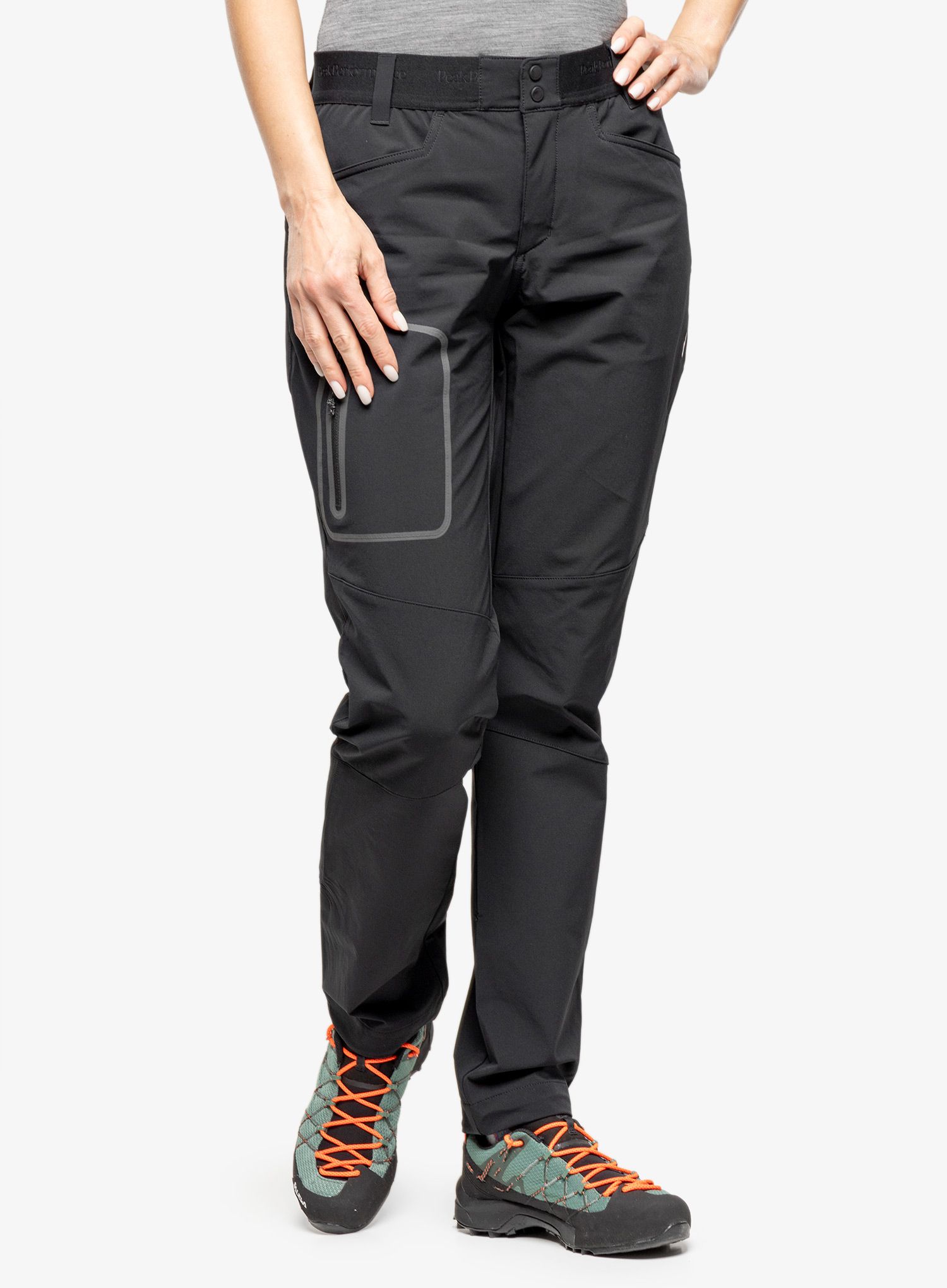 Ženske softshell hlače Peak Performance Light SS Scale Pants - black