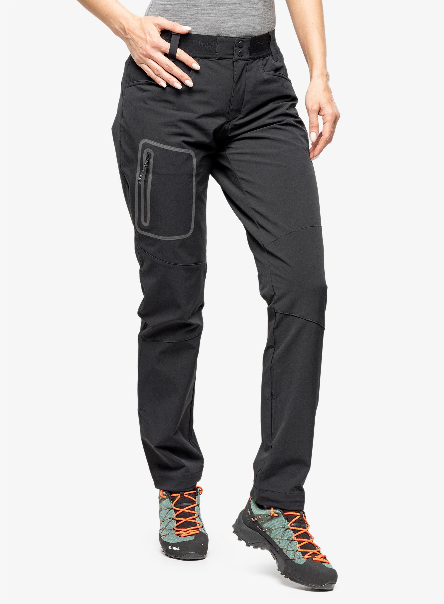 Ženske softshell hlače Peak Performance Light SS Scale Pants - black