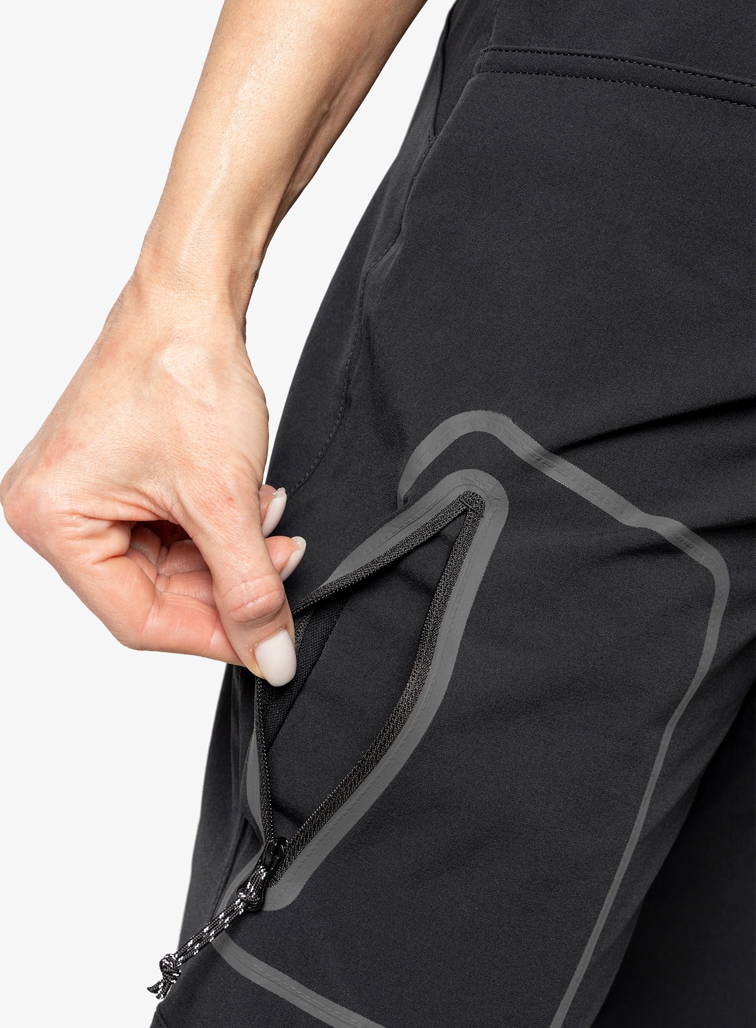 Ženske softshell hlače Peak Performance Light SS Scale Pants - black