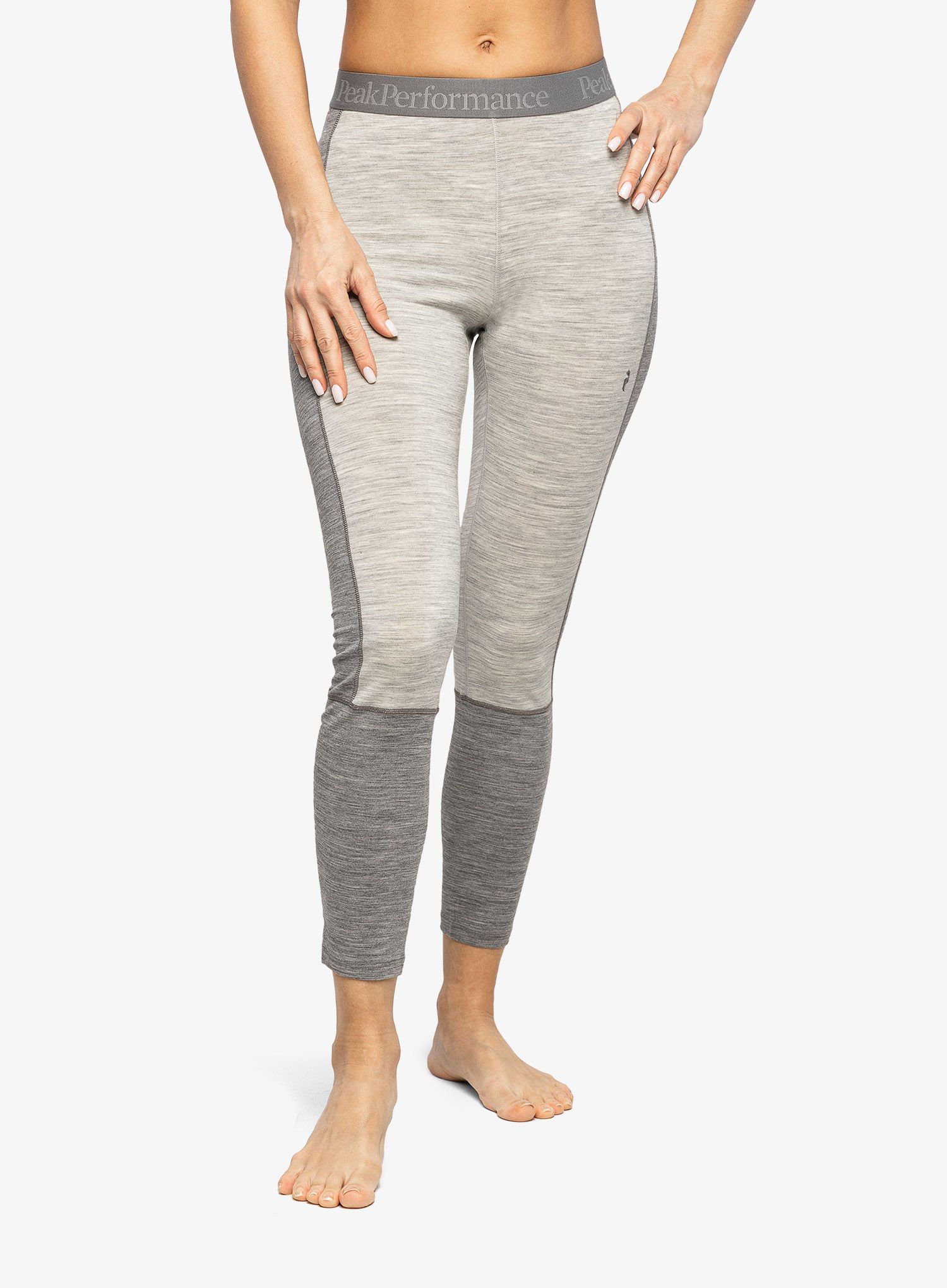 Ženske termo tajice Peak Performance Magic Long John - med grey melange/grey melange