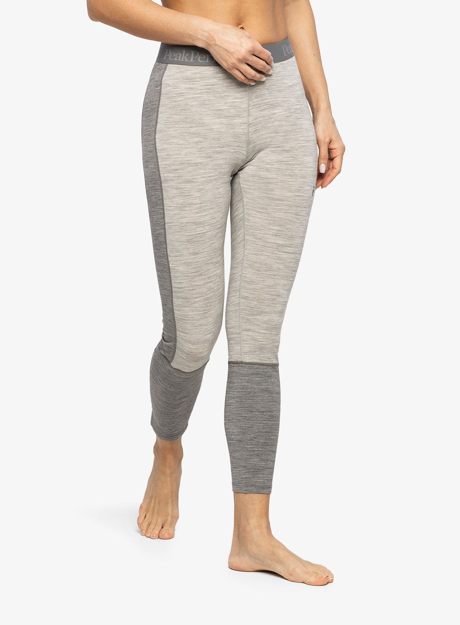 Ženske termo tajice Peak Performance Magic Long John - med grey melange/grey melange