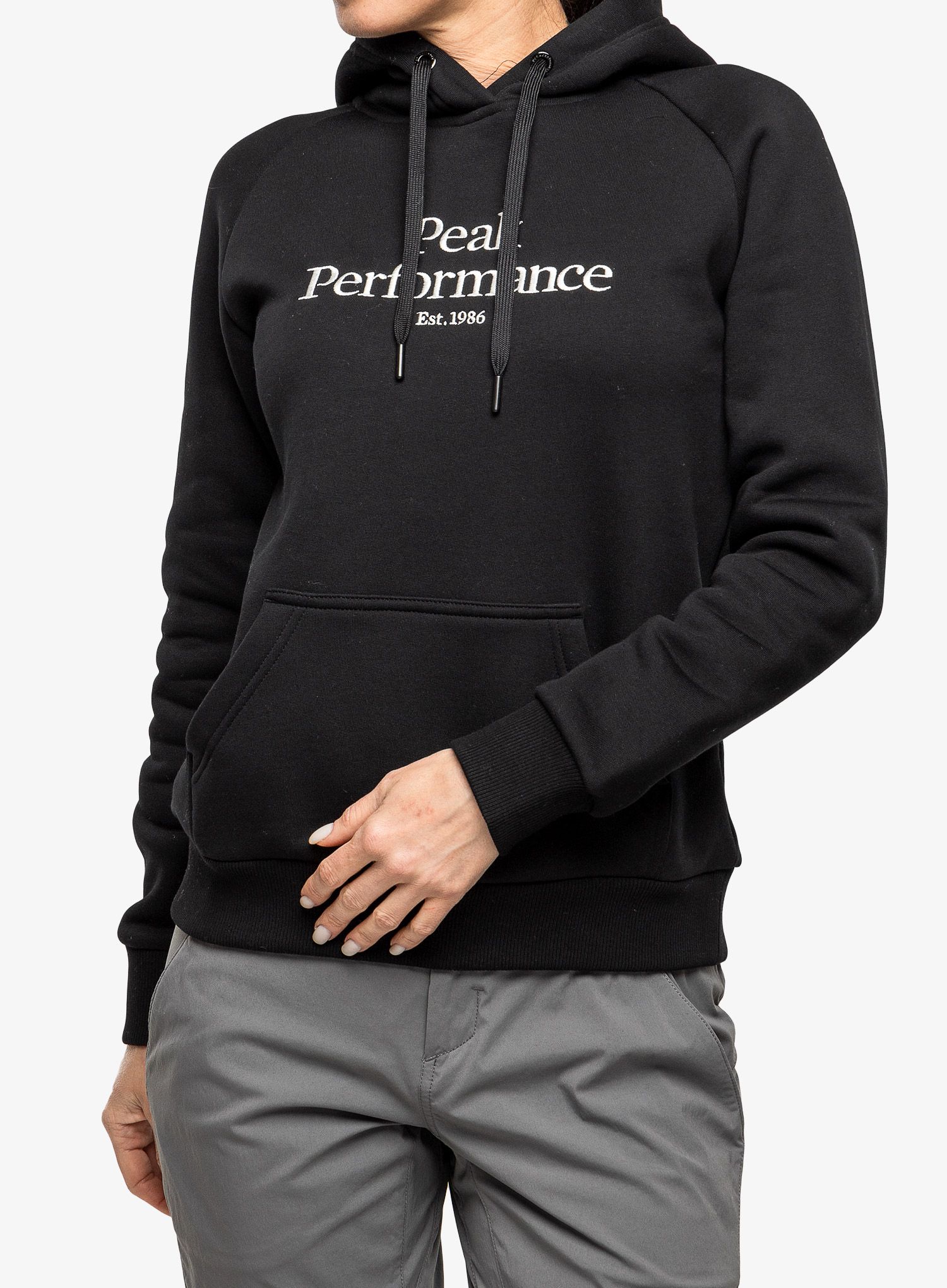 Dukserica s kapuljačom ženska Peak Performance Original Hood - black