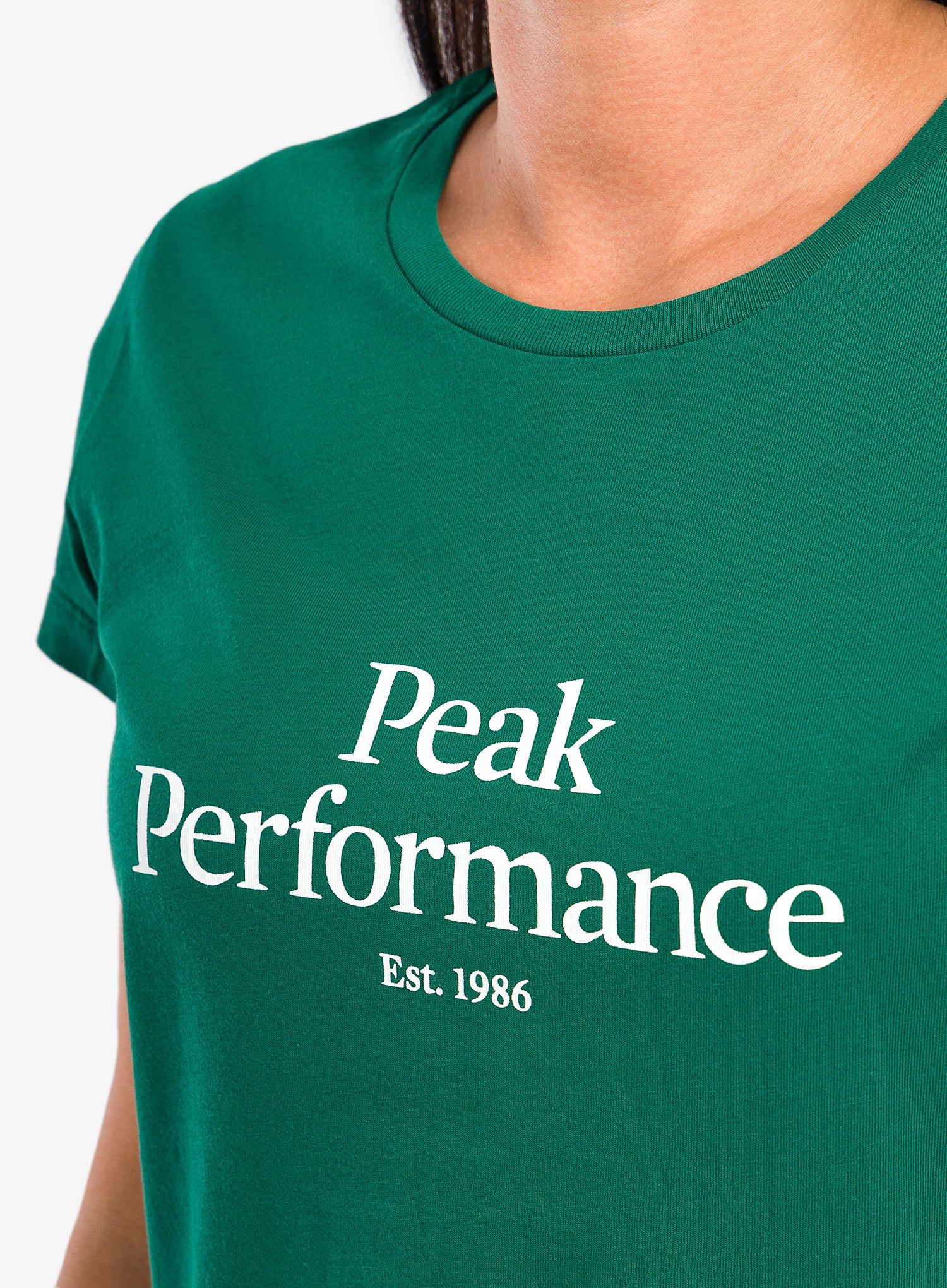Ženska pamučna majica Peak Performance Original Tee - green ivy