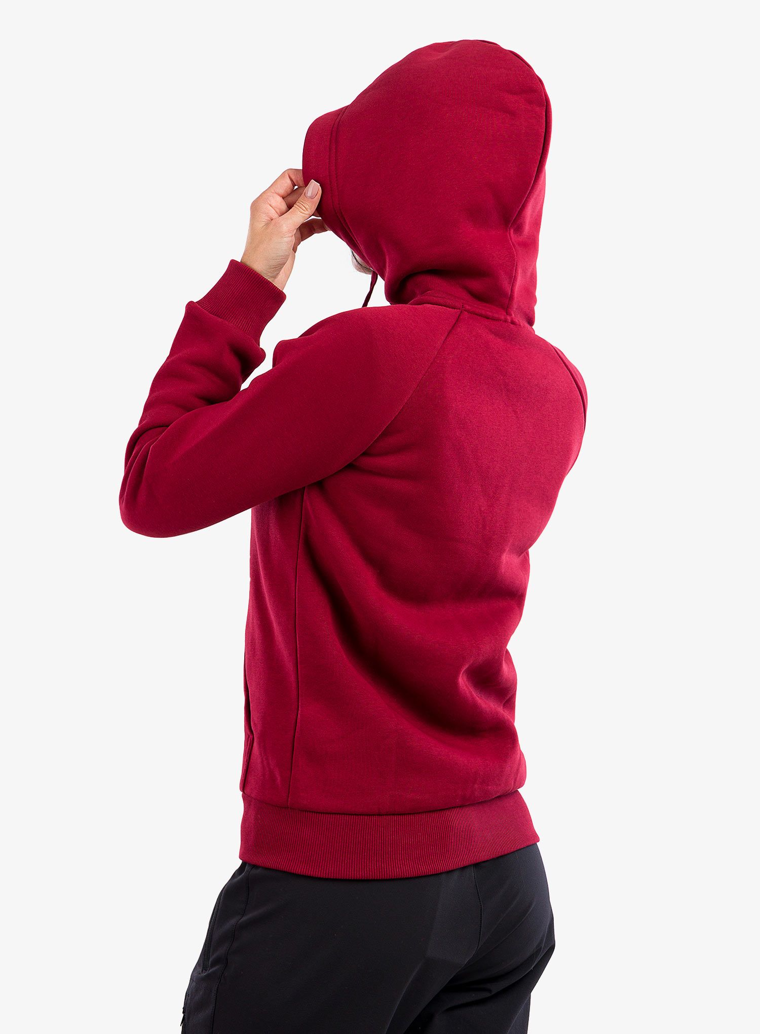 Ženska dukserica na otkopčavanje Peak Performance Original Zip Hood - rogue red