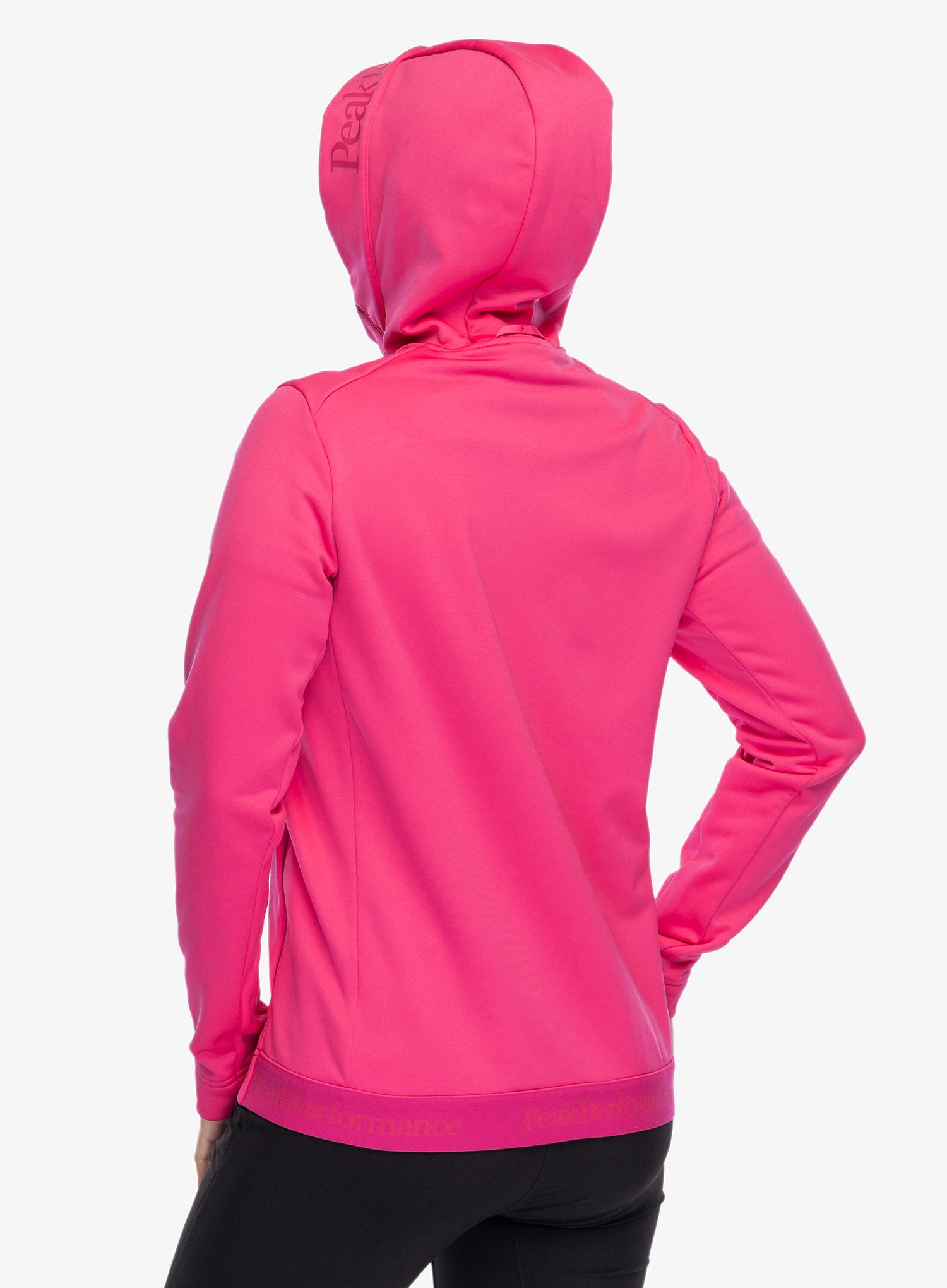 Dukserica s kapuljačom ženska Peak Performance Rider Tech Zip Hood - beetroot purple