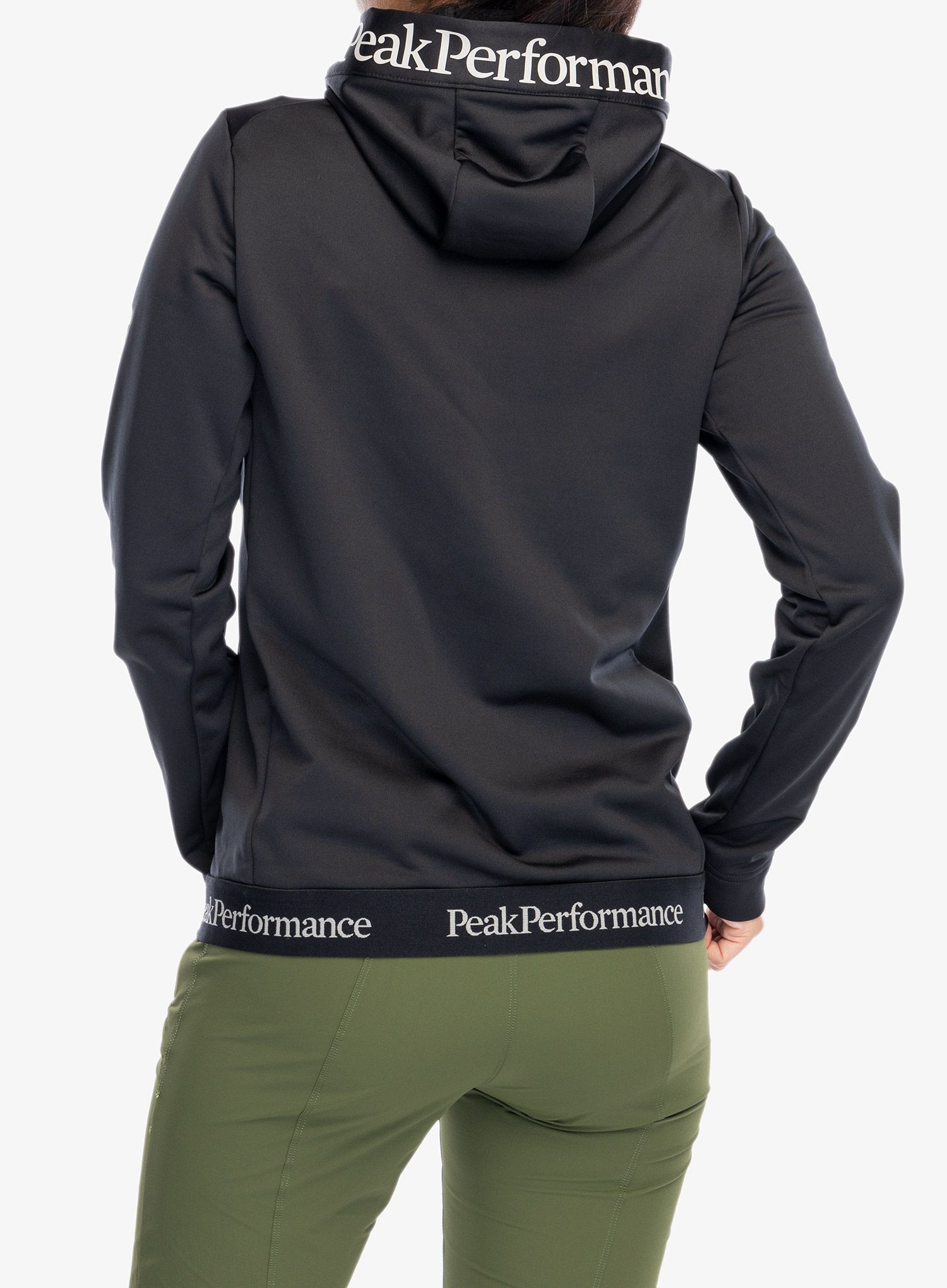 Ženska dukserica od flisa Peak Performance Rider Tech Zip Hood - black