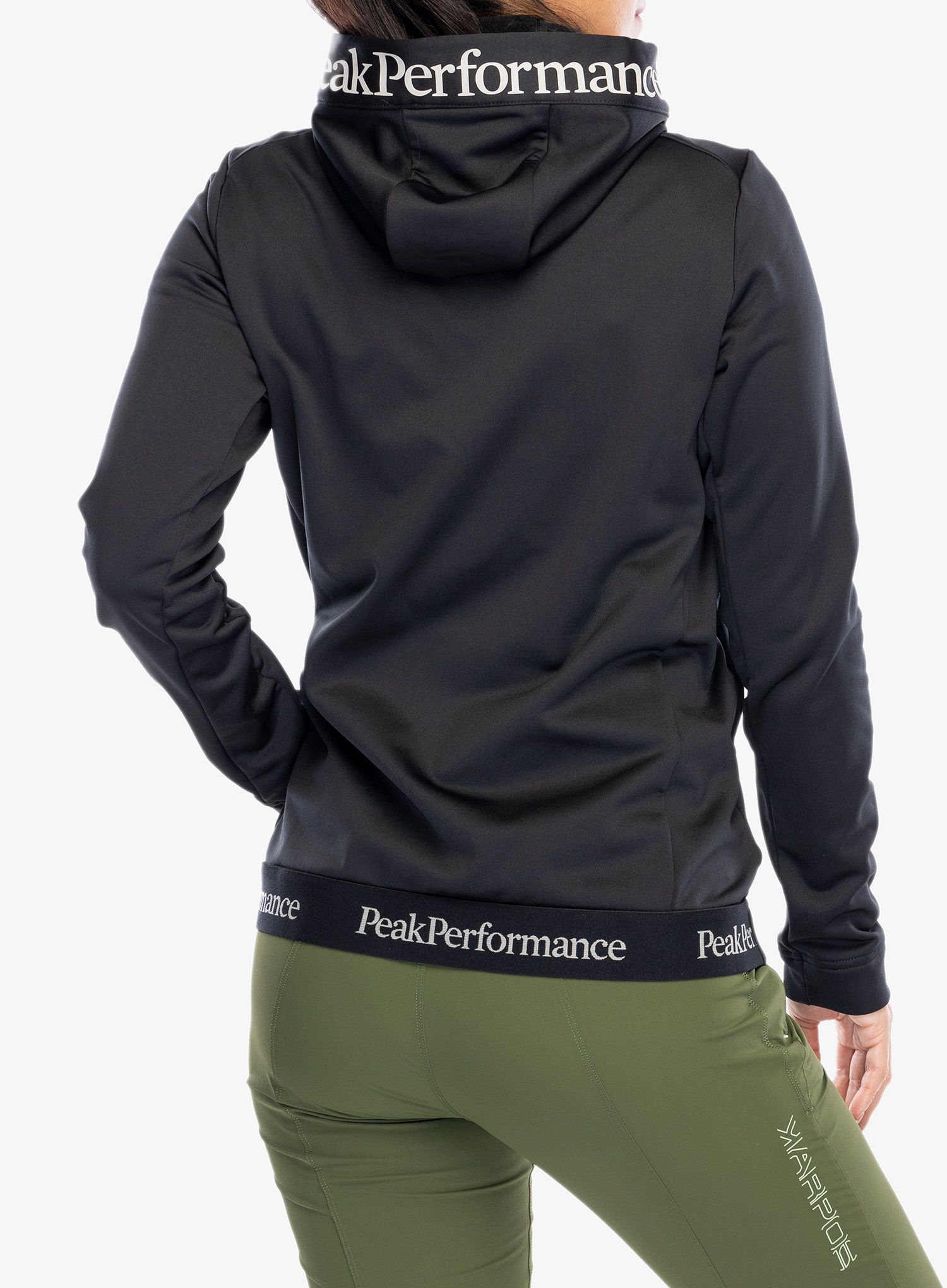 Ženska dukserica od flisa Peak Performance Rider Tech Zip Hood - black