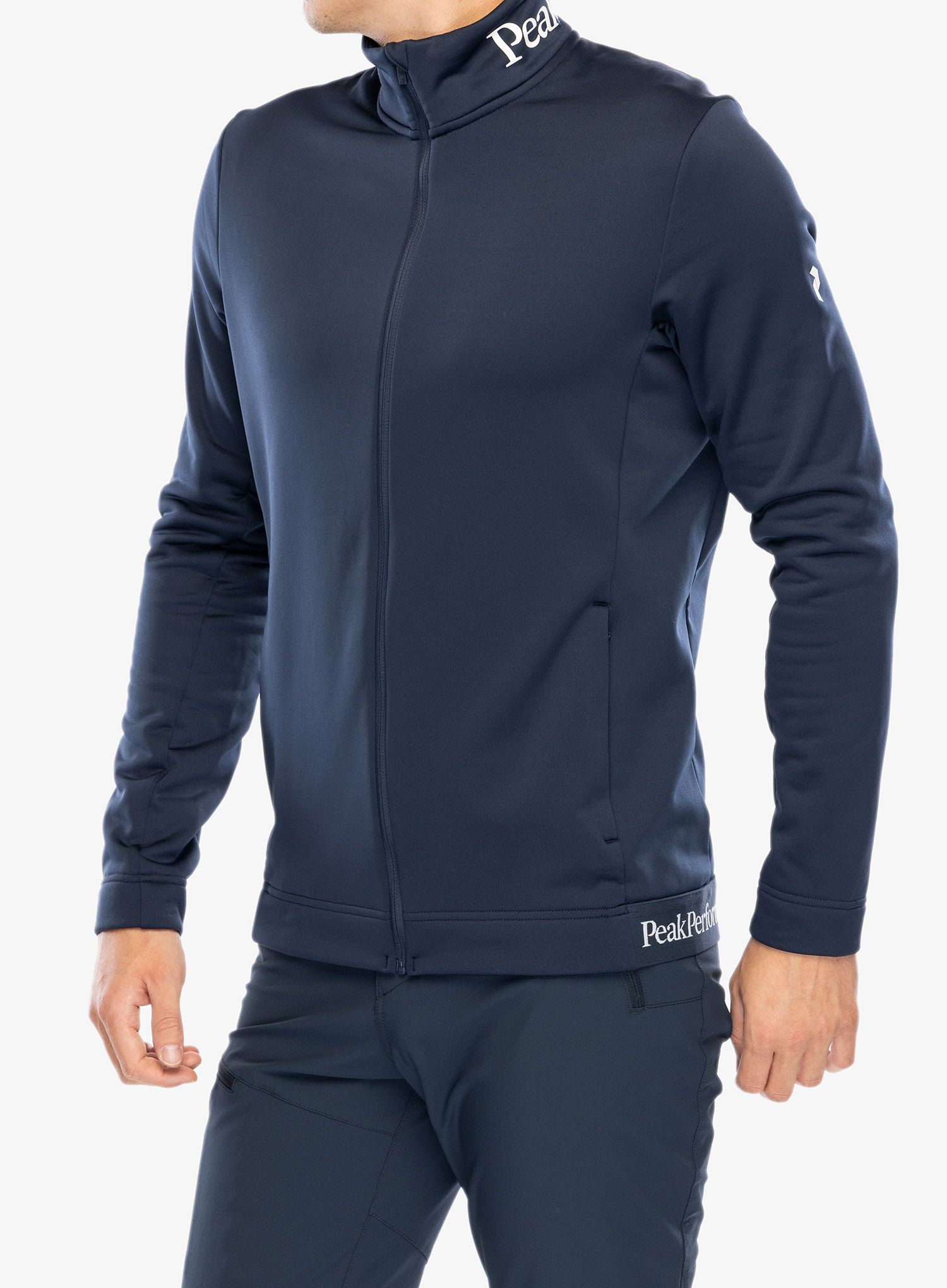 Dukserica s patentnim zatvaračem Peak Performance Rider Tech Zip Jacket - blue shadow