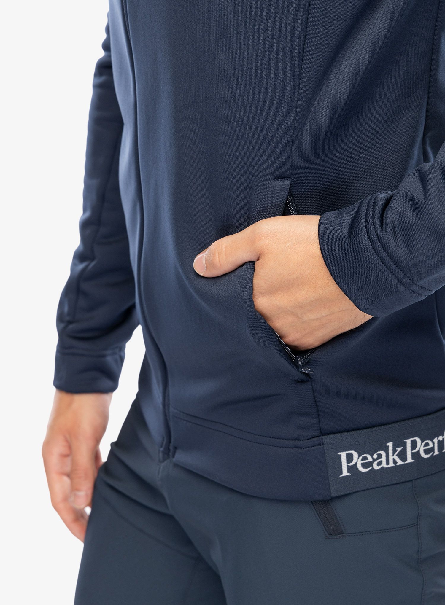 Dukserica s patentnim zatvaračem Peak Performance Rider Tech Zip Jacket - blue shadow