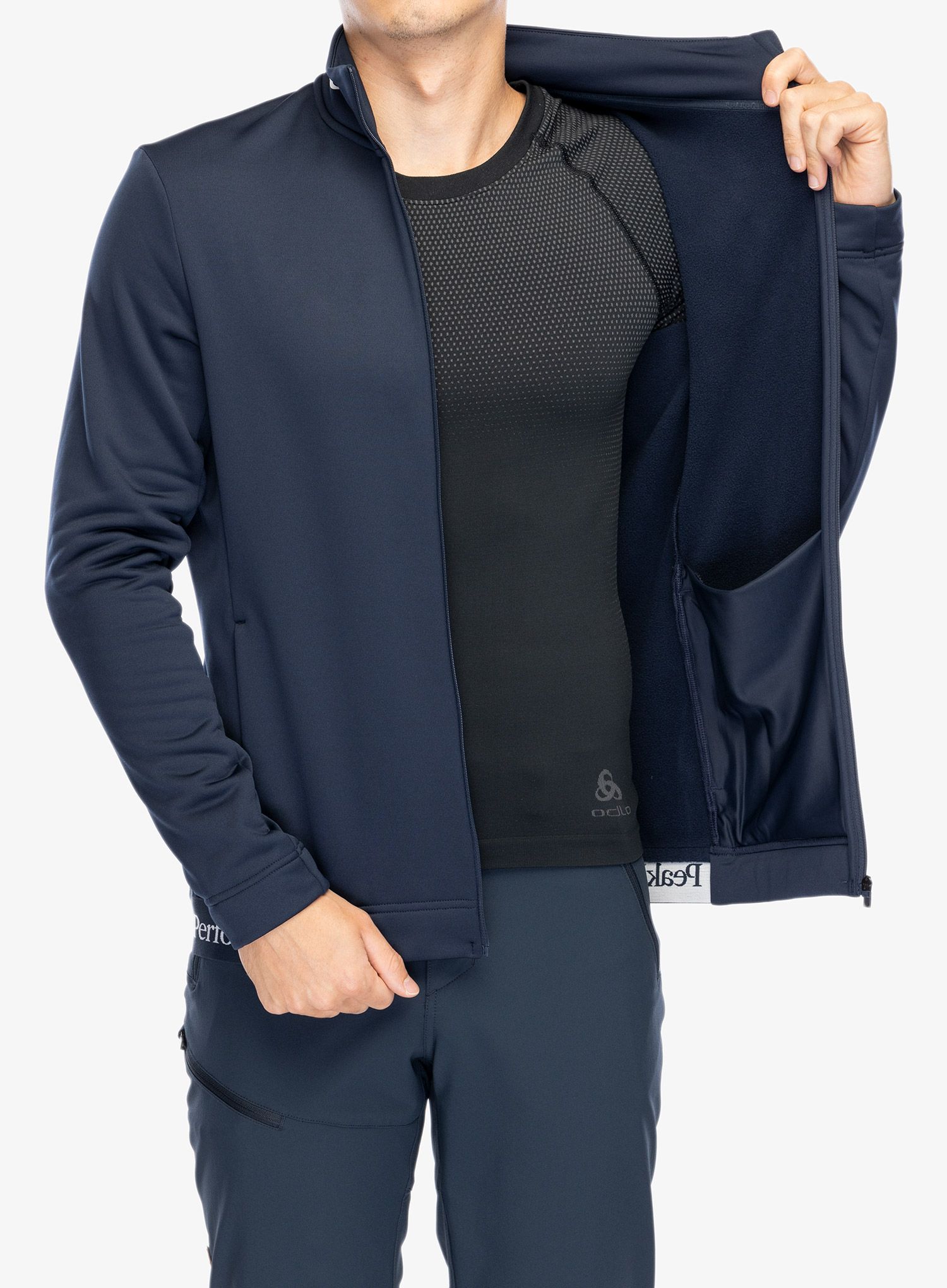 Dukserica s patentnim zatvaračem Peak Performance Rider Tech Zip Jacket - blue shadow