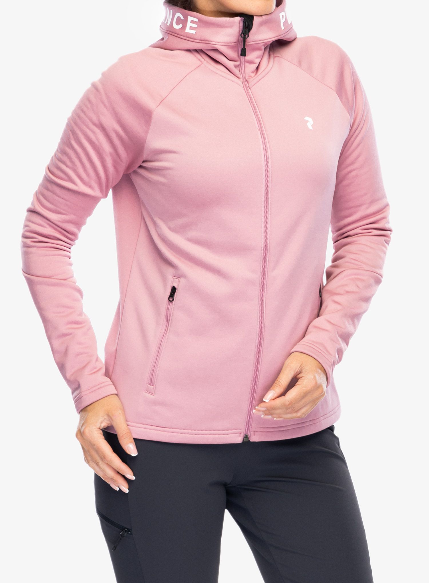 Dukserica s kapuljačom ženska Peak Performance Rider Zip Hood - bitter root